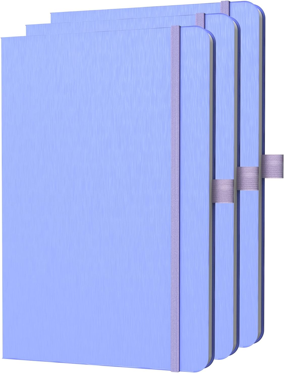 A5 Lined Journal Notebook, 7mm College Ruled Notepad, Journaling for Writing, Work, School, Travel and Note Taking, Hardcover 160 Pages (80 Sheets) 5.79 x 8.3 inches (3 Pack Cornflower Blue)