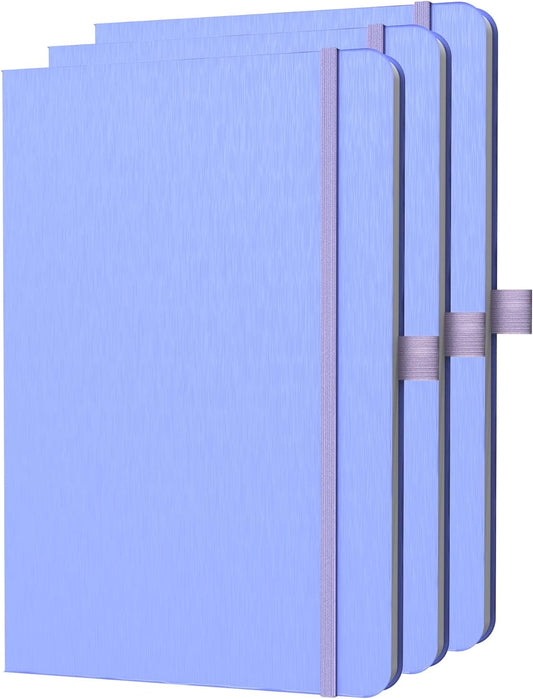 A5 Lined Journal Notebook, 7mm College Ruled Notepad, Journaling for Writing, Work, School, Travel and Note Taking, Hardcover 160 Pages (80 Sheets) 5.79 x 8.3 inches (3 Pack Cornflower Blue)