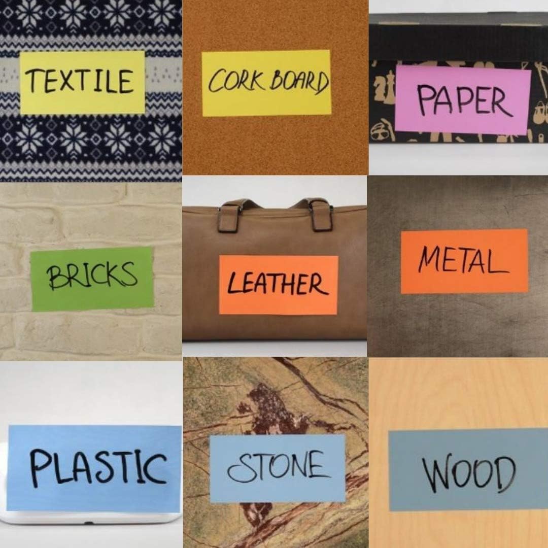 Self-Stick Notes 5.8 x 8.3 inches | Sticks to Any Surface Without Glue | Reusable White Dry Erase | 5 pack, 250 sheets (Assorted Colors, 5.8 x 8.3 inches)