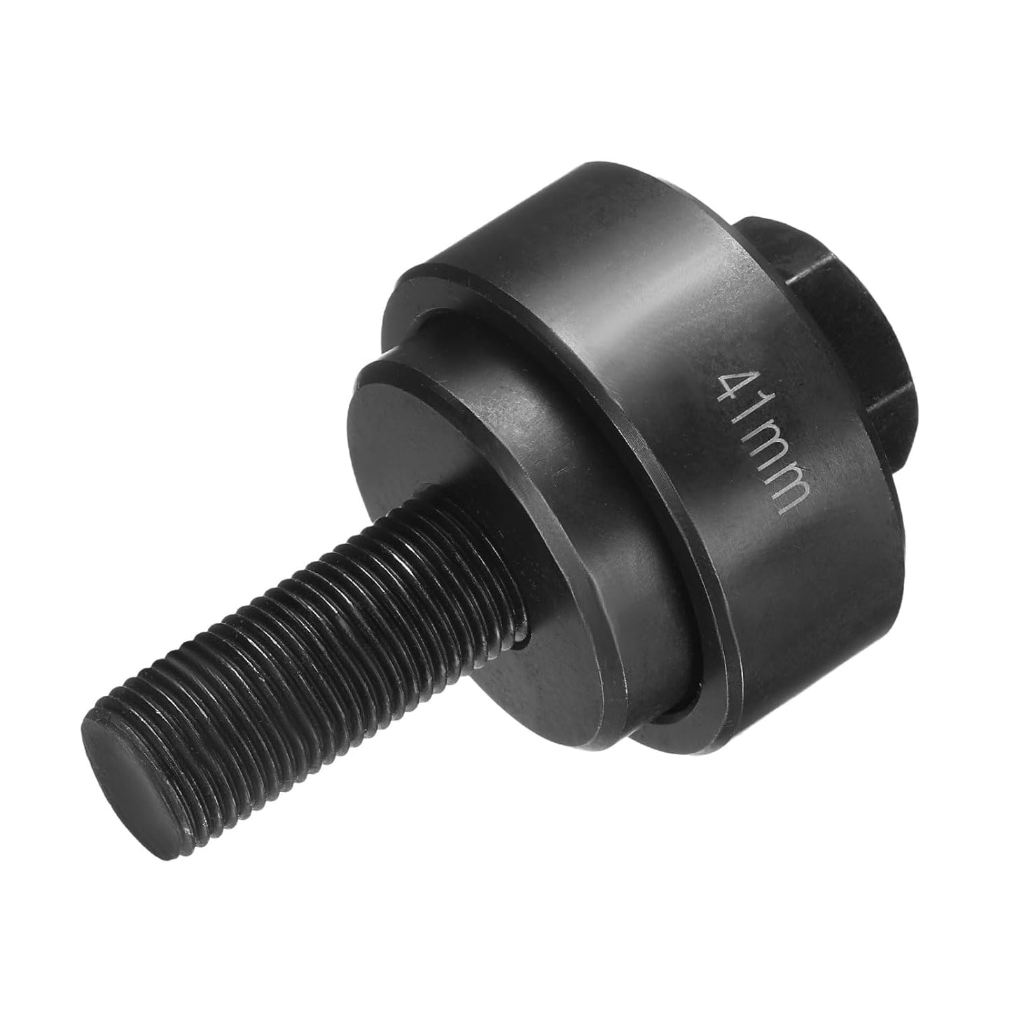 HARFINGTON Sheet Metal Punch Hole Punch 41mm Bearing Steel Precise Cutting Manual Knockout Kit with External Hex Shank for Metal Steel Plate Sink Stainless Steel, Black