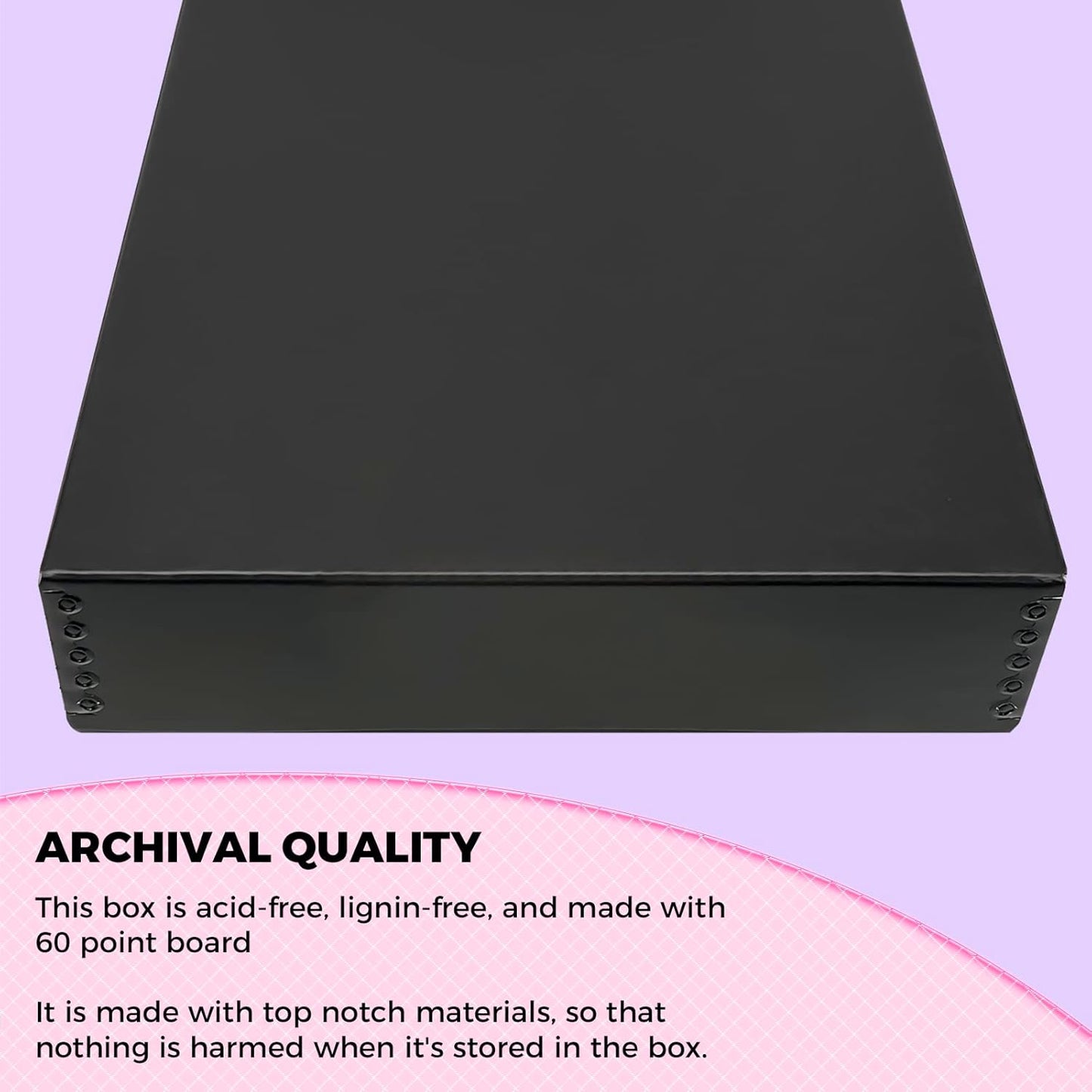 Golden State Art, Acid-Free Archival 9x12 Inches Metal Edge Drop Front Museum Photo Storage Box, Preserve Documents, Prints, Pictures, Photographs, Arts And Crafts, Black