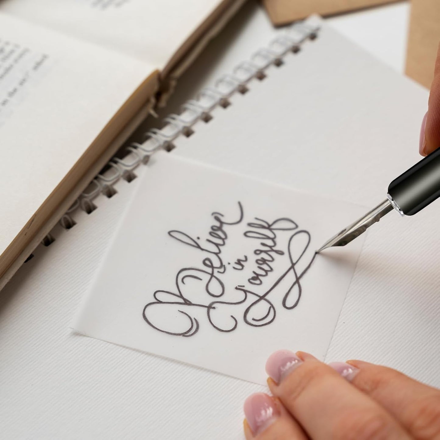 11PCS Comic Pen Nibs Set, Oblique Calligraphy Nibs for Dip Pens Drawing, Wooden Fluid Writer Pen Holder with 10 Pieces Stainless Steel Pen Replacement Nibs for Writing, Painting, Signing, Sketch