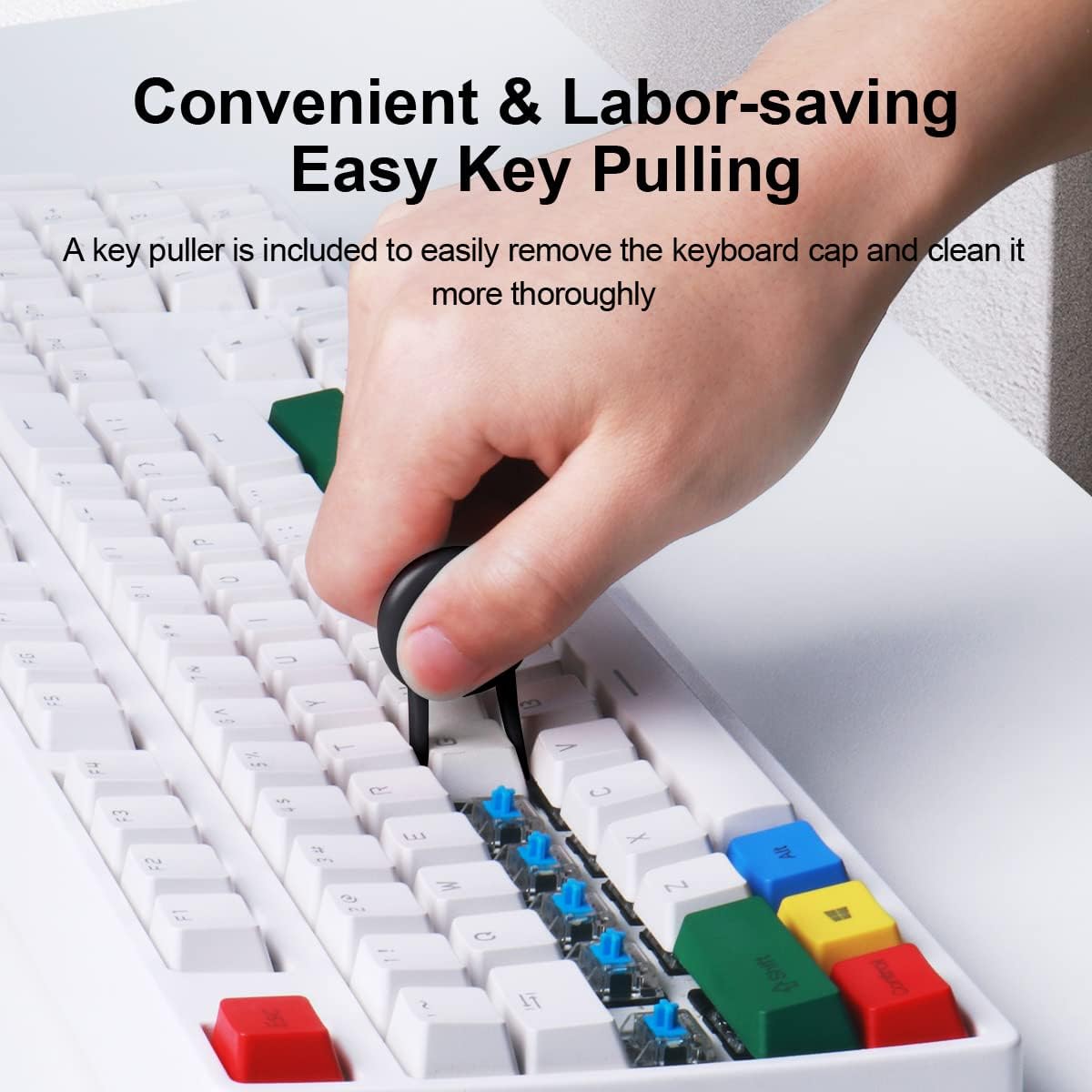 Hagibis Cleaning Soft Brush Charcoal Infused Bristles Keyboard Cleaner 5-in-1 Multi-Function Cleaning Tools Kit Corner Keycap Puller Remover Multi Brush for PC Laptop Airpods Pro Camera Lens (Black)