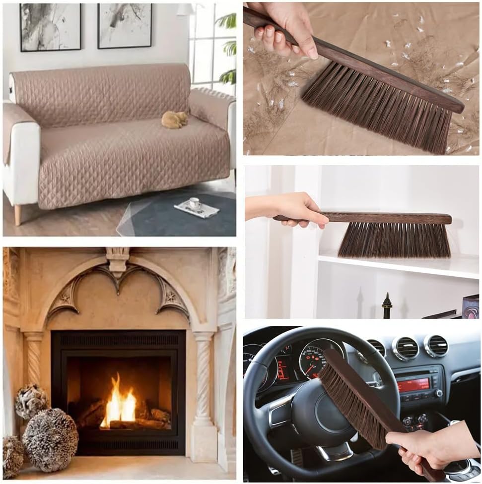 Hand Broom Brush Dust Cleaning: Hand Brush, Dusting Brush, Couch Brush, Soft Brush Cleaning, Dust Broom, Handheld Broom, Bed Brush, Hand Brush for Cleaning The Bed, Sofa, Fireplace, car, etc.