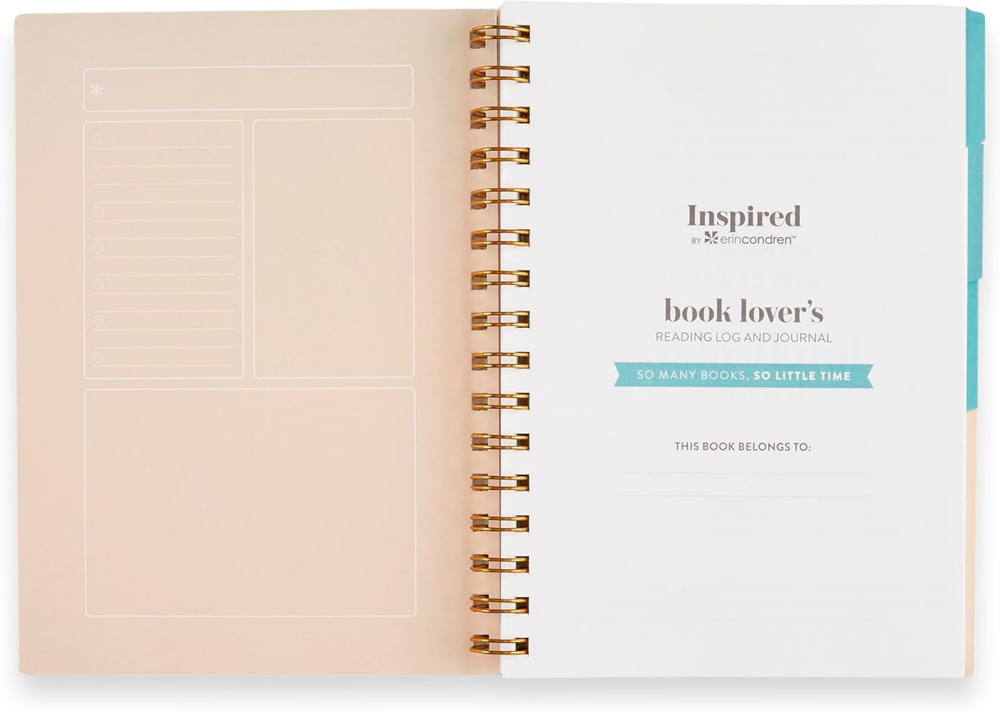 Erin Condren Inspired Collection A5 Reading Log - Books of Wisdom Cover
