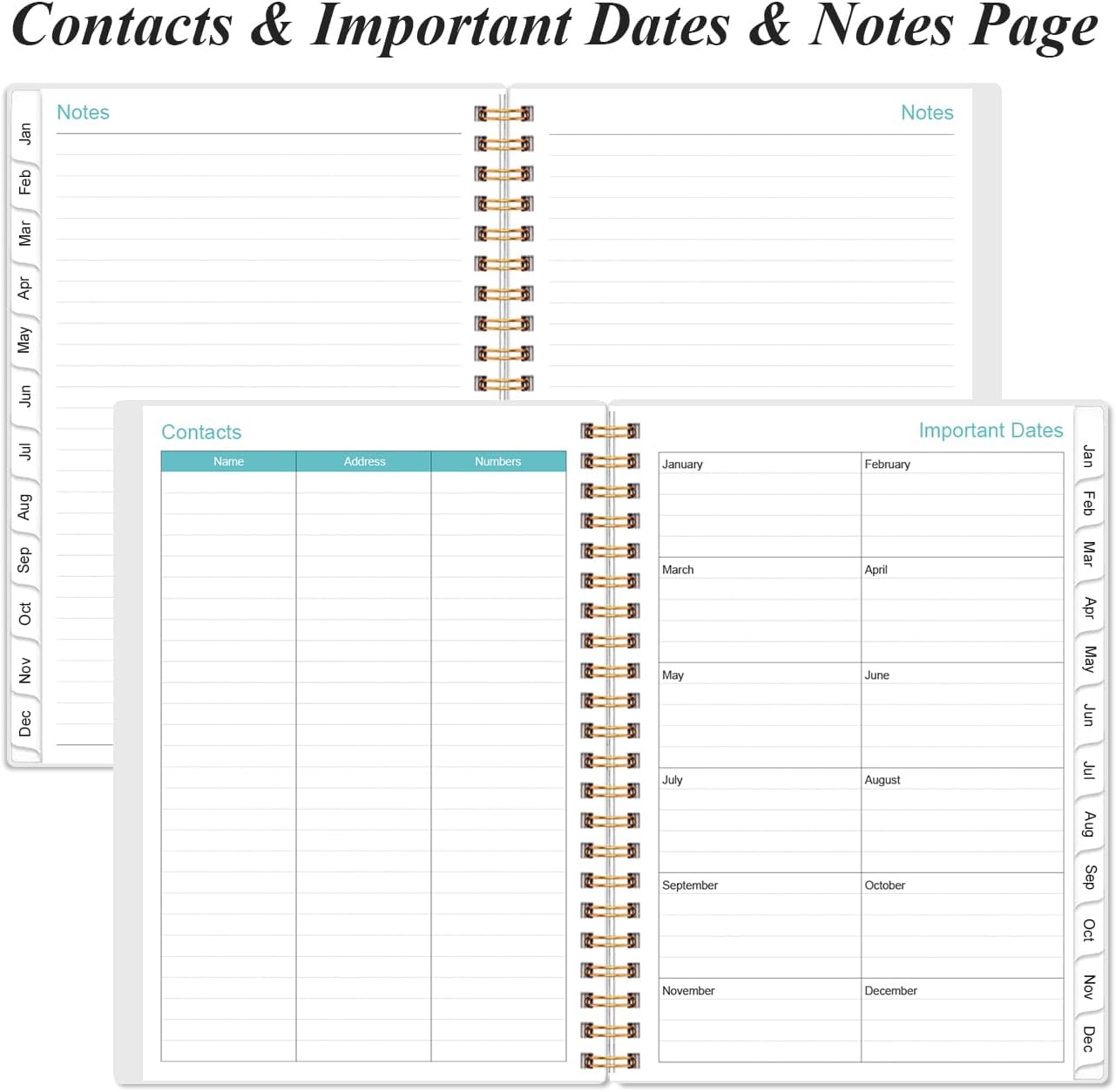 2026 Daily & Monthly Planner - One Page Per Day, Daily Planner 2026 from January 2026 to December 2026, Planner 2026 with 12 Monthly Tabs, 6.4" x 8.5", Flower-B