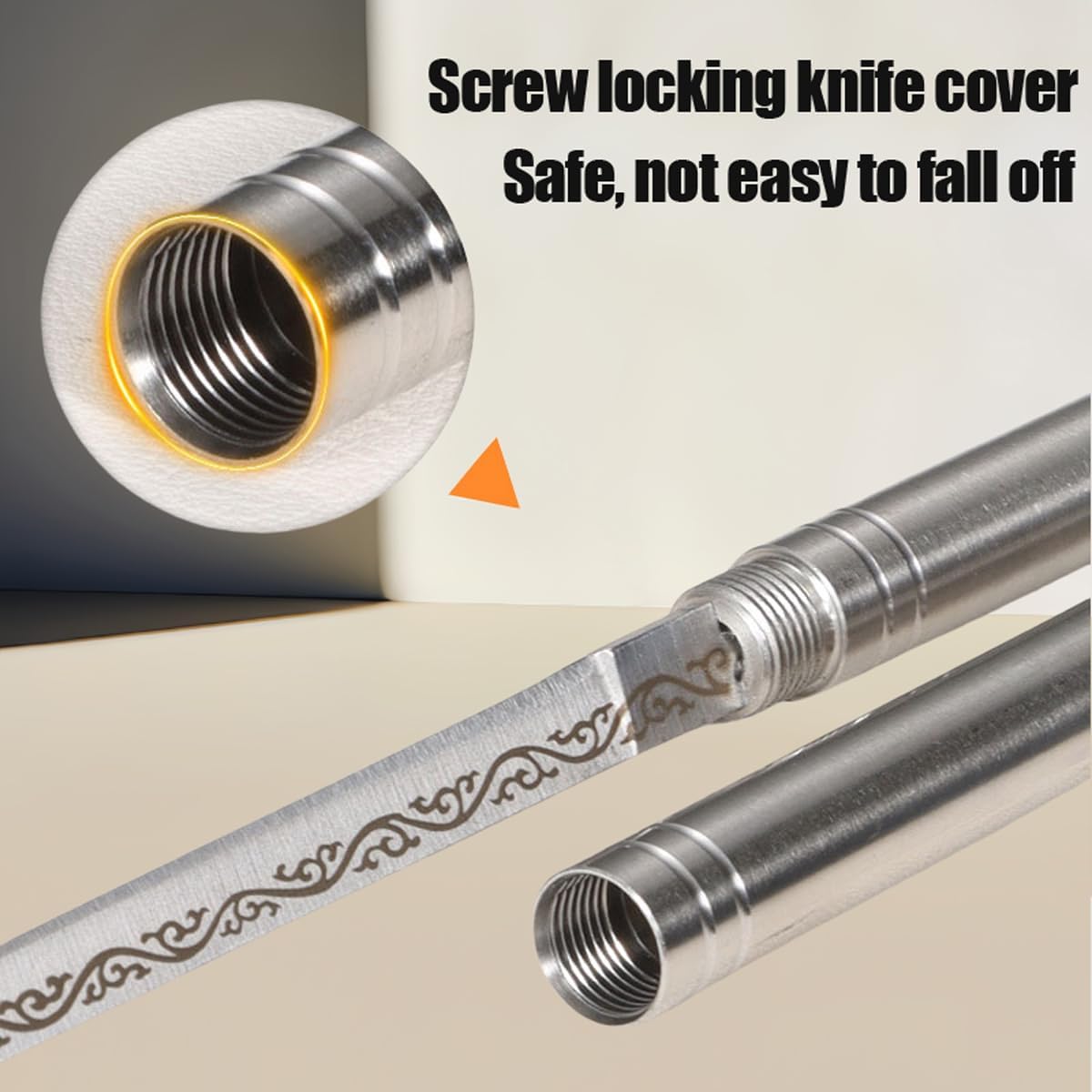 4.13" All-steel Fancy Letter Opener Envelope Slitter, Office Desktop Mail Opener, Stainless Steel Letter Envelope Knife for Home, Office (Stick Shaped, Sliver)