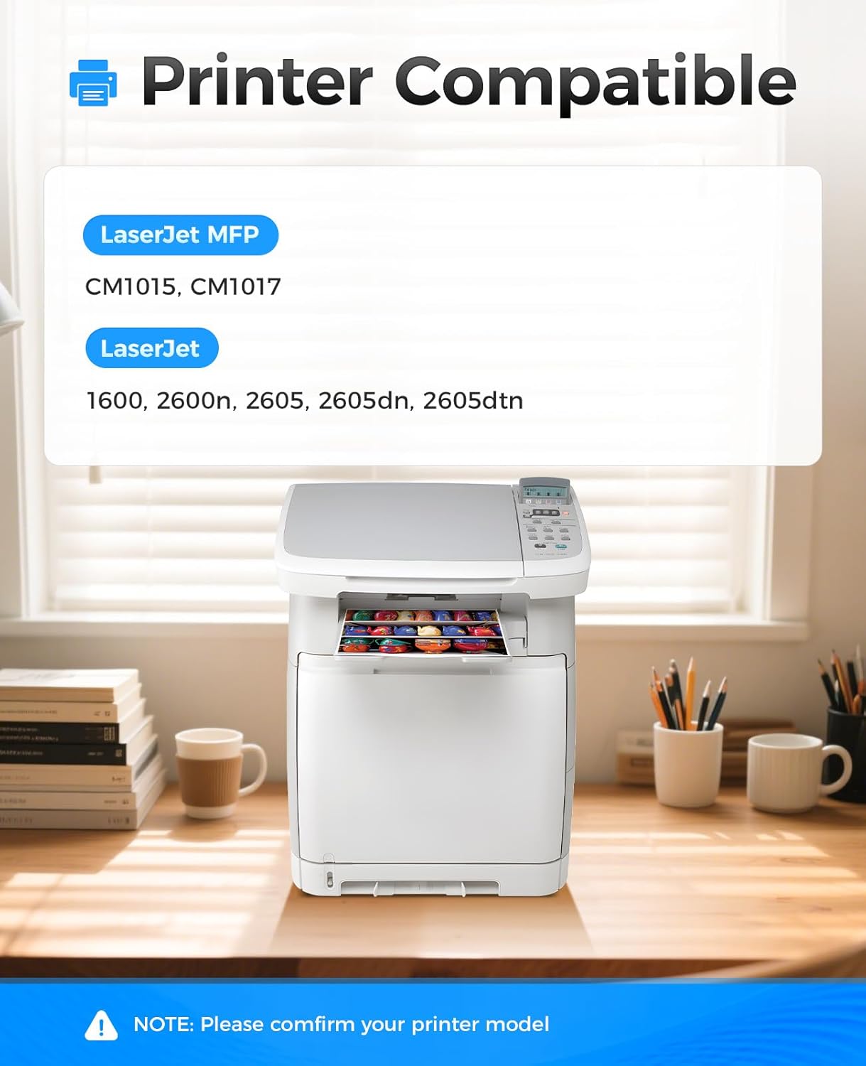 124A Toner Cartridge Set 4-Pack High Yield Replacement for HP 124A Q6000A Q6001A Q6002A Q6003A Compatible with HP Color LaserJet MFP CM1015 CM1017 1600 2600n 2605 2605dn 2605dtn Printer Ink Black Copy