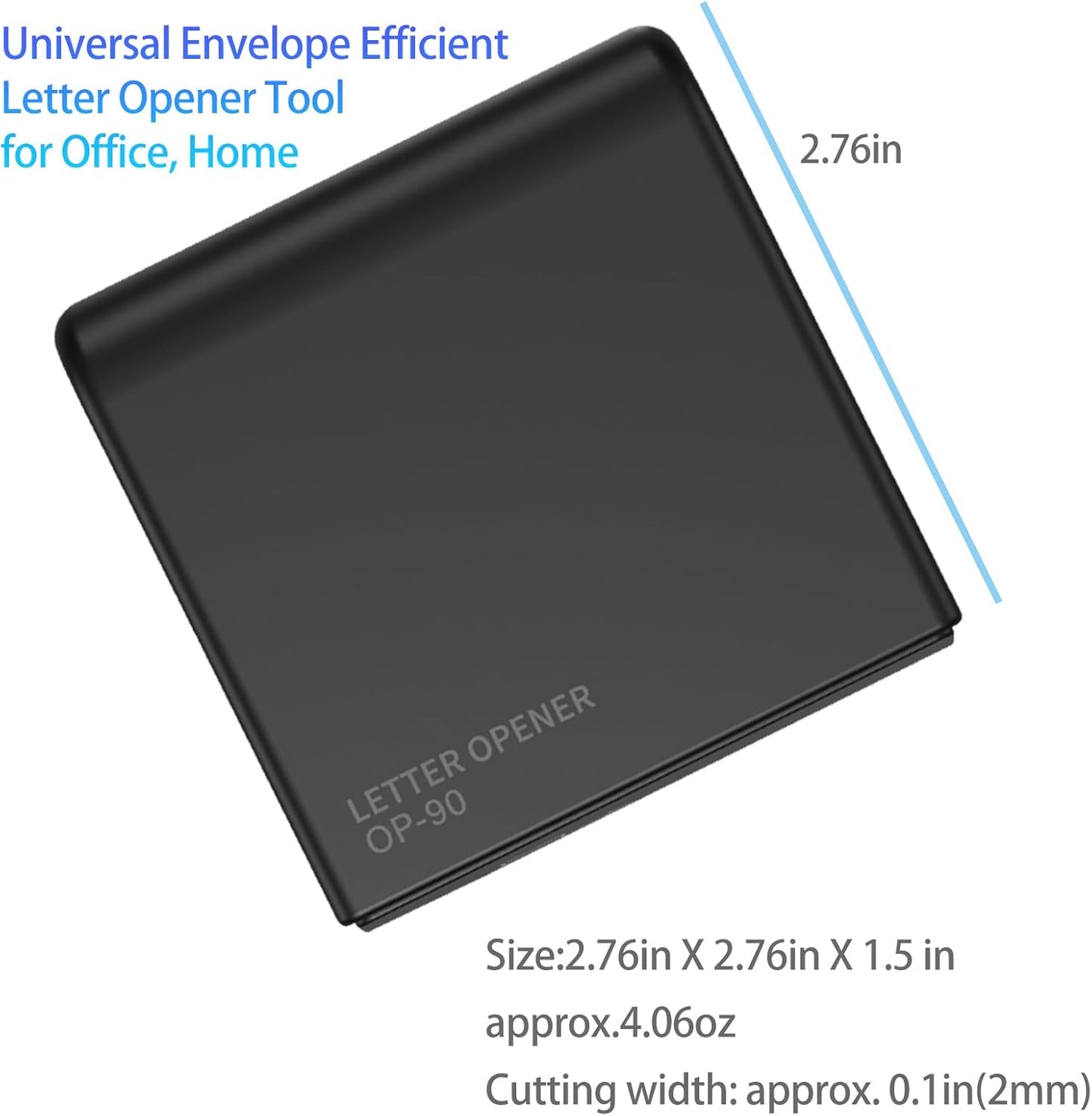 Battery Operated Electric Letter Opener - Portable Efficient Electric Envelope Opener, Mail Opener, Universal Mail Cutter Tool for Office & Home Use,Black