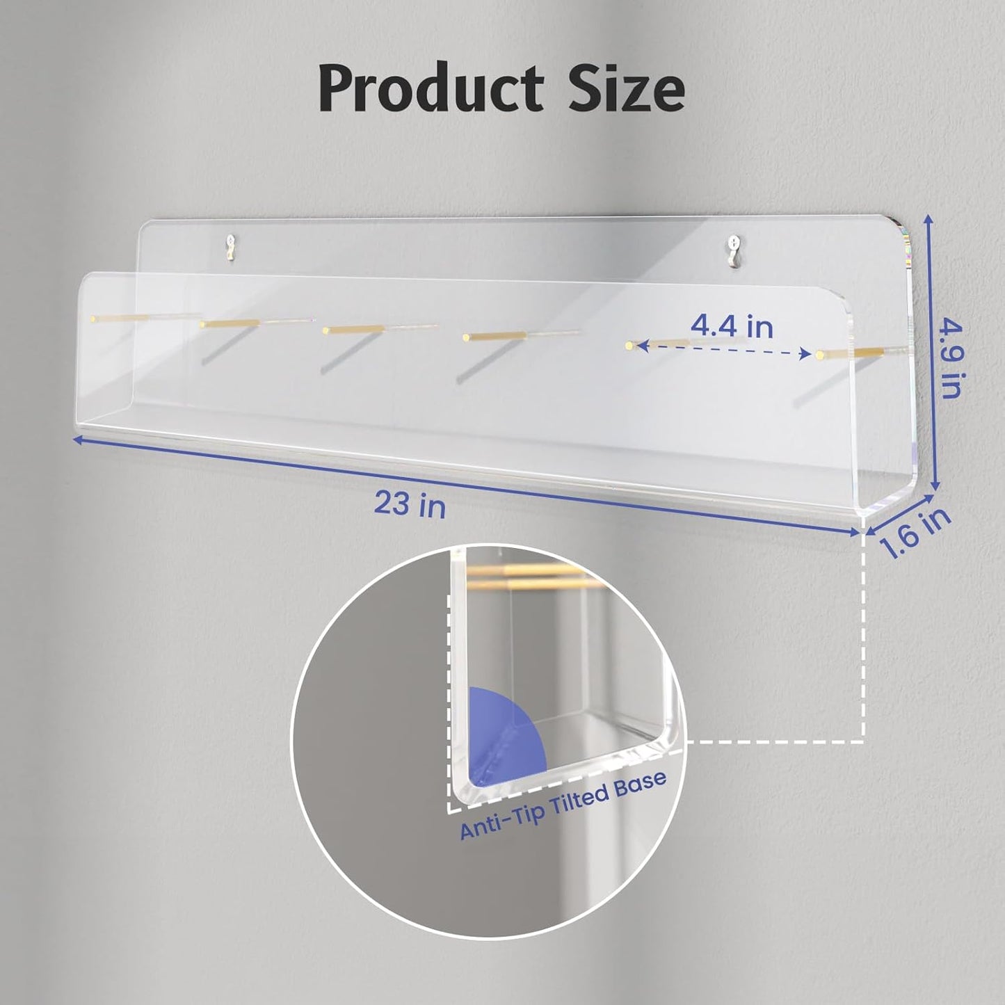 HIIMIEI Brochure Holder Wall Mount, 2-Pack Acrylic Modular Flyer, Pamphlet Display Stand with Magnetic Brass Bolts, Dual Installation Options, and Designed for Schools, Studios, and Community Spaces
