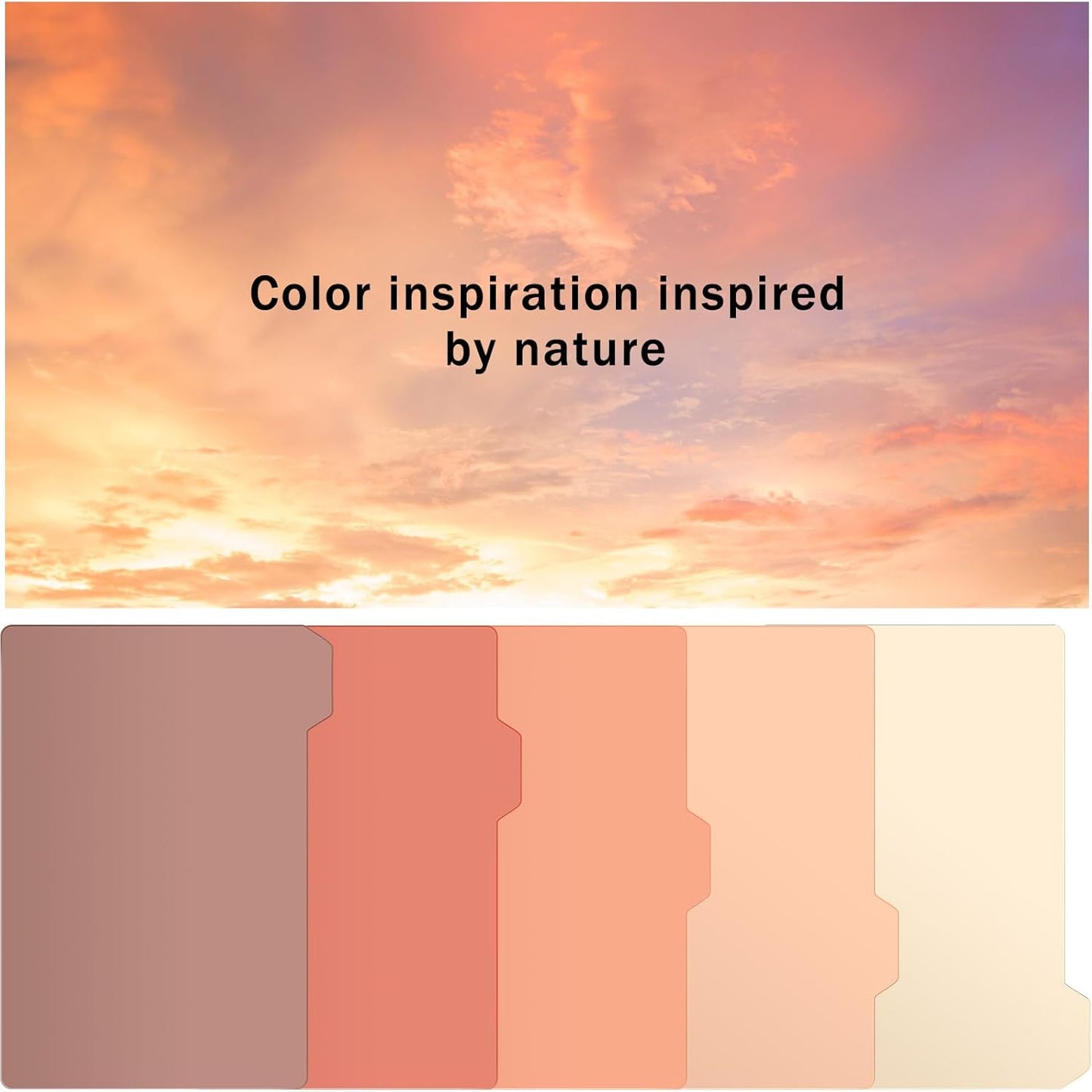 Harloon 52 Pcs Dry Erase Index Card Guide Set Include 50 Index Card Dividers 2 Number Alphabet Sticker with Tabs Photo Dividers for Office Business Back to School Supplies(4 x 6 Inch,Boho Rose)