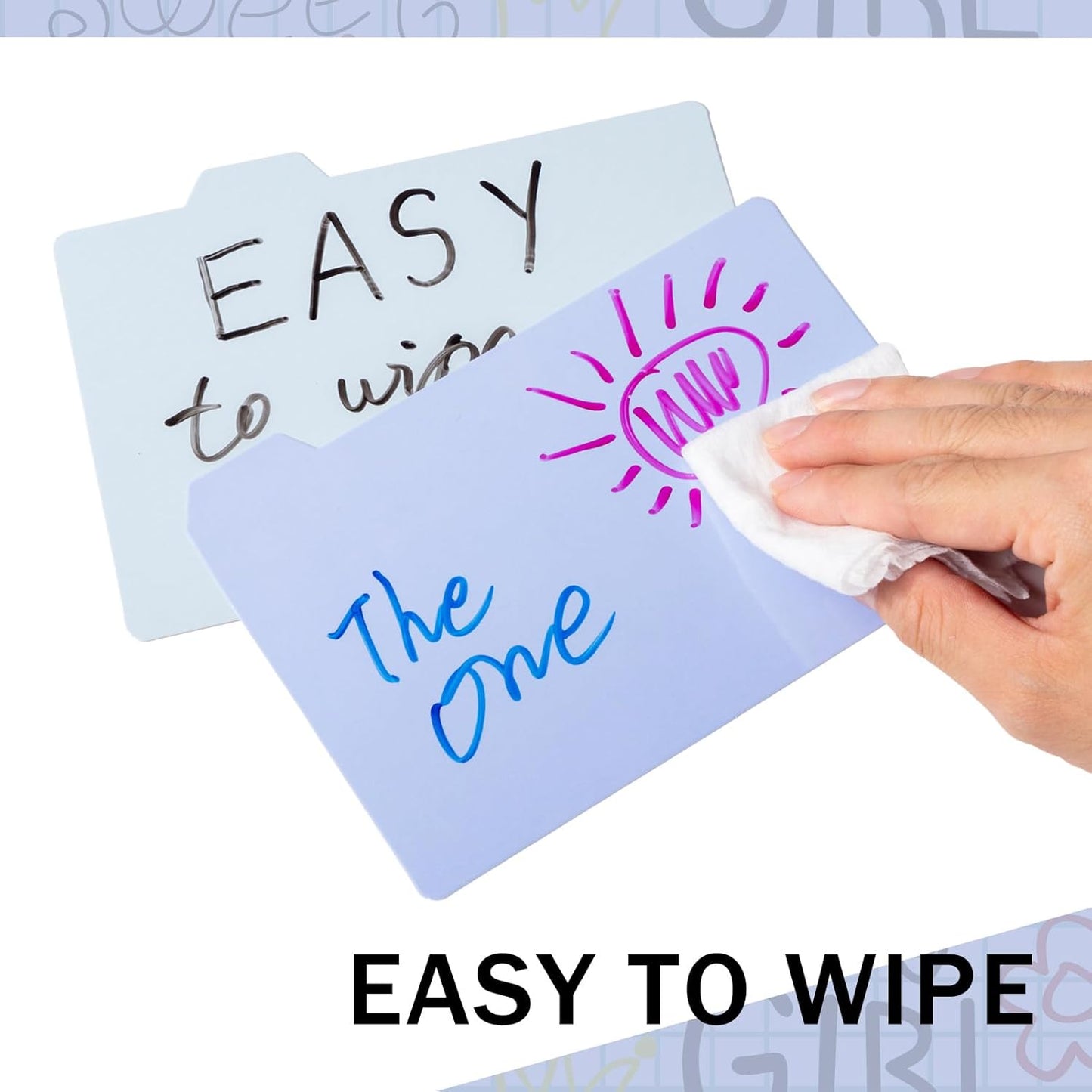 Harloon 52 Pcs Dry Erase Index Card Guide Set Include 50 Index Card Dividers 2 Number Alphabet Sticker with Tabs Photo Dividers for Office Business Back to School Supplies(4 x 6 Inch,Morandi)