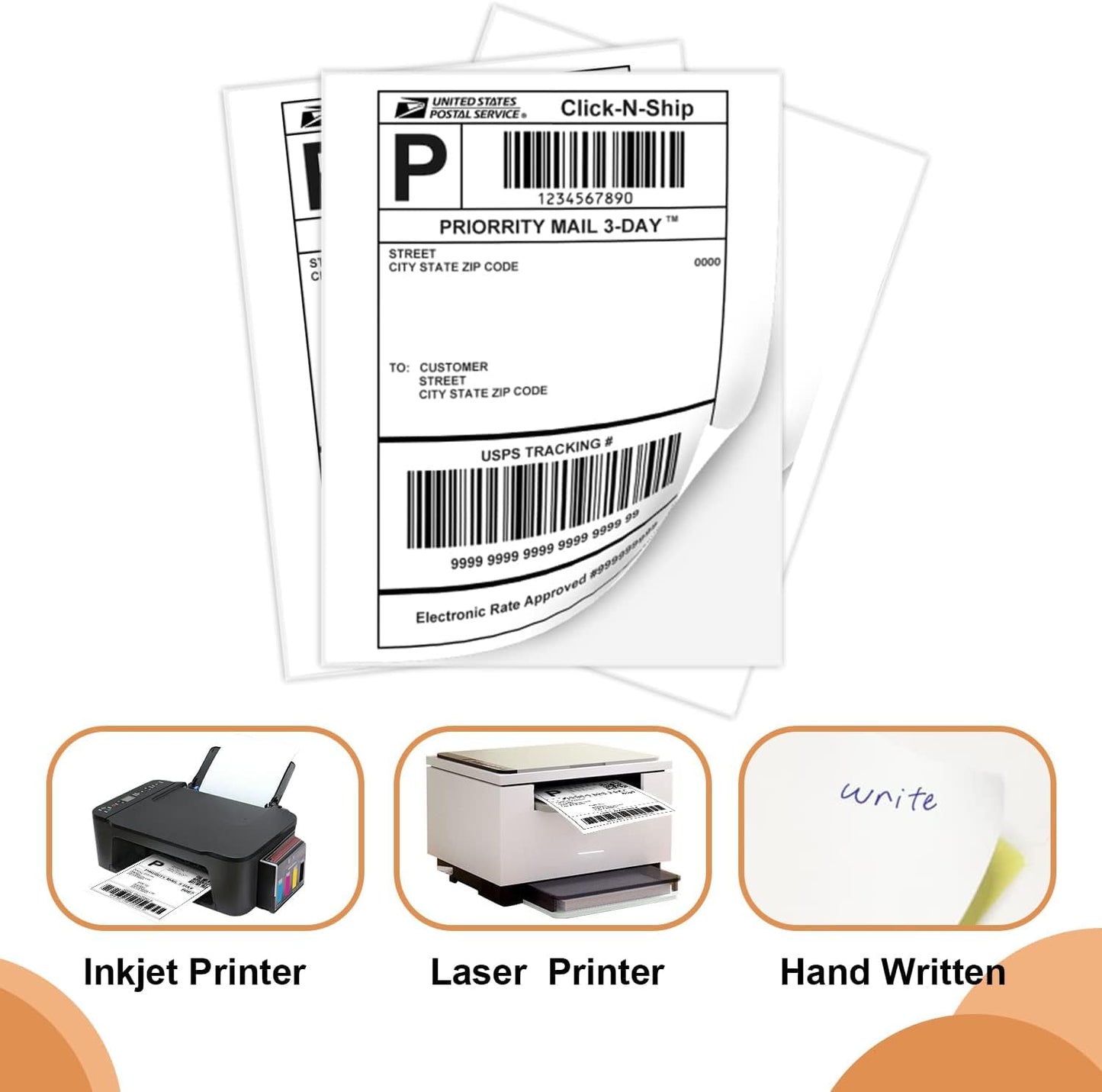 Full Sheet Labels 8.5 X 11, White Matte Sticker Paper, Laser/Inkjet Printing, 1000 Sheets, 1000 Labels, 1 Up Shipping Mailing Address Storage Bin Labels Stickers 8-1/2" x 11"