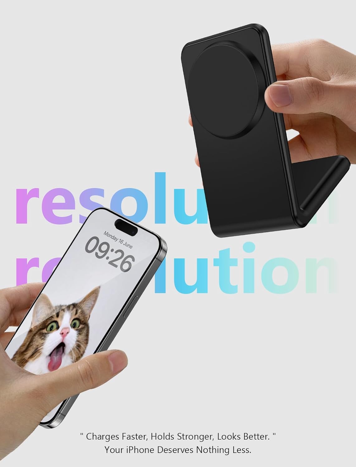 Mag.Safe Charger - iPhone Charger Stand, Fast Magnetic Wireless Charger for iPhone 17/16/15/14/13/12 Series - Black