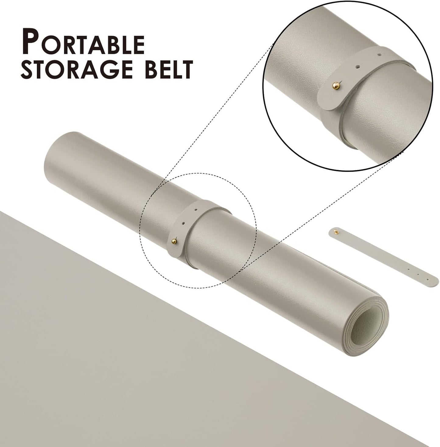 HOMIEAZICOZI Leather Desk Mat - Non-Slip PU Pad for Office and Home Organization Accessories Ideal Large Mouse Mats on Top of Desks (Light Gray,31.5''x 15.7'') (DPD-LGr-M)