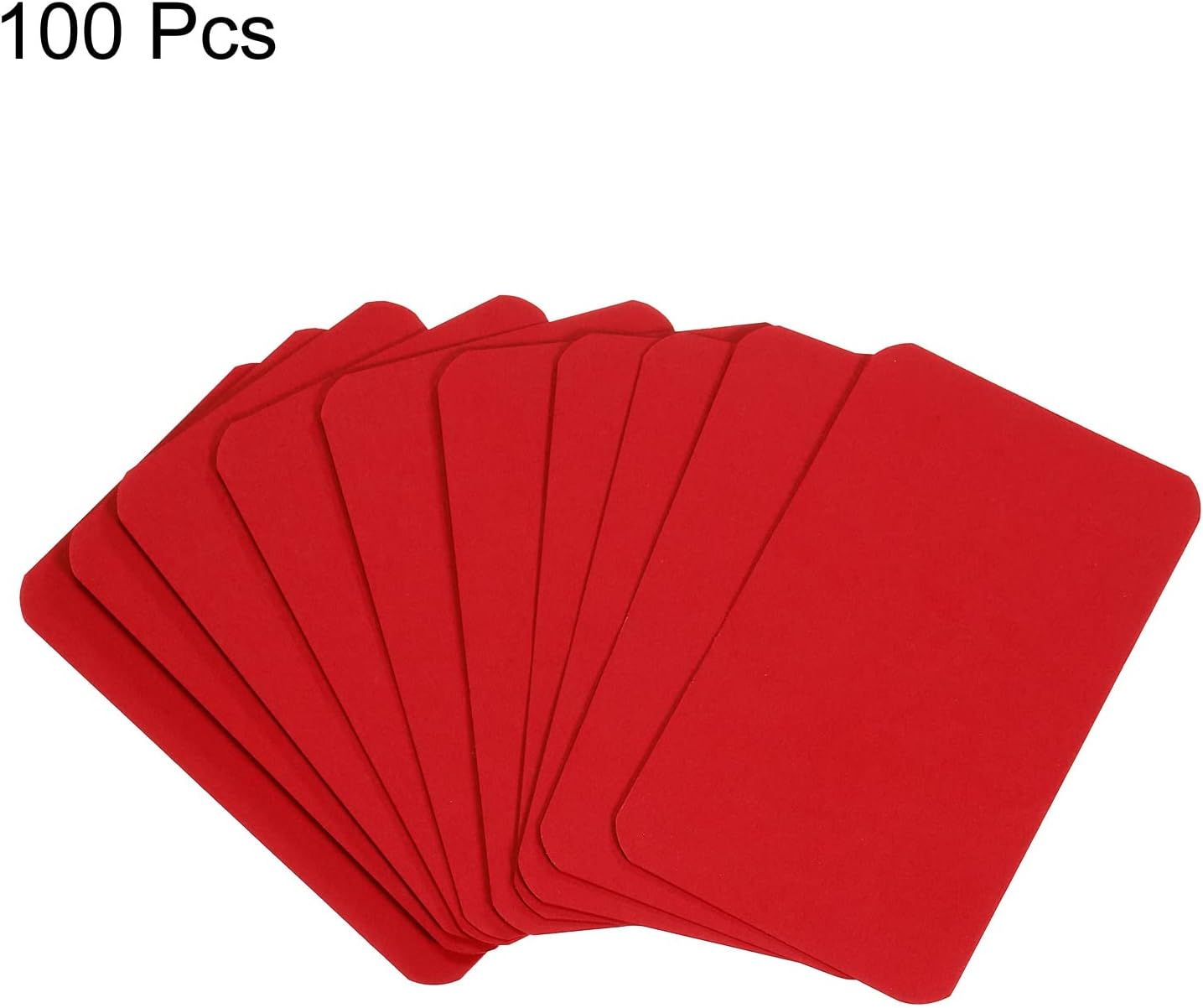 PATIKIL 3.5" x 2" Blank Paper Business Cards, 100 Pack Small Index Flash Cards Words Message Note Card Mini Paper Tags for DIY Gift Craft Scrapbooking, Red