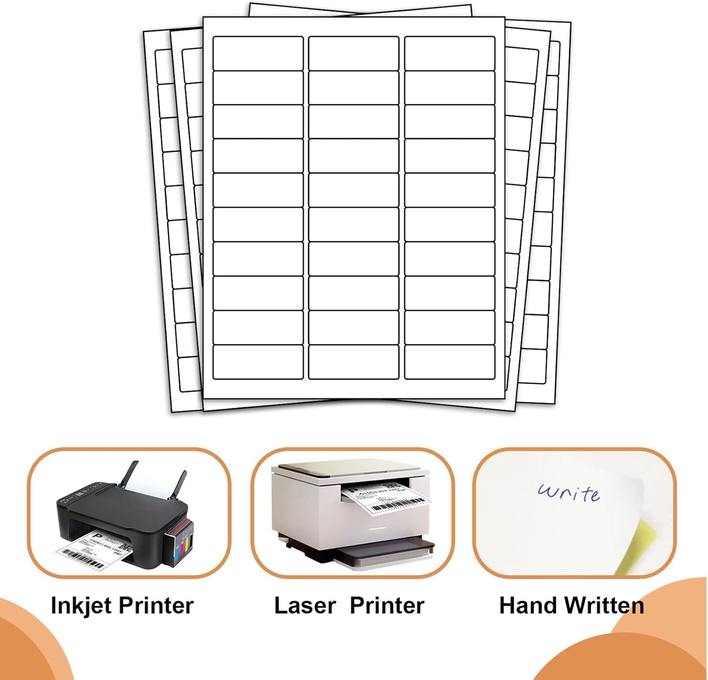 1" X 2-5/8" 30 Up Mailing Labels for Laser/Inkjet Printer,Address Labels,Thermal Labels for Printer,Shipping Mailing Labels (500 Sheets - 15000 Labels)