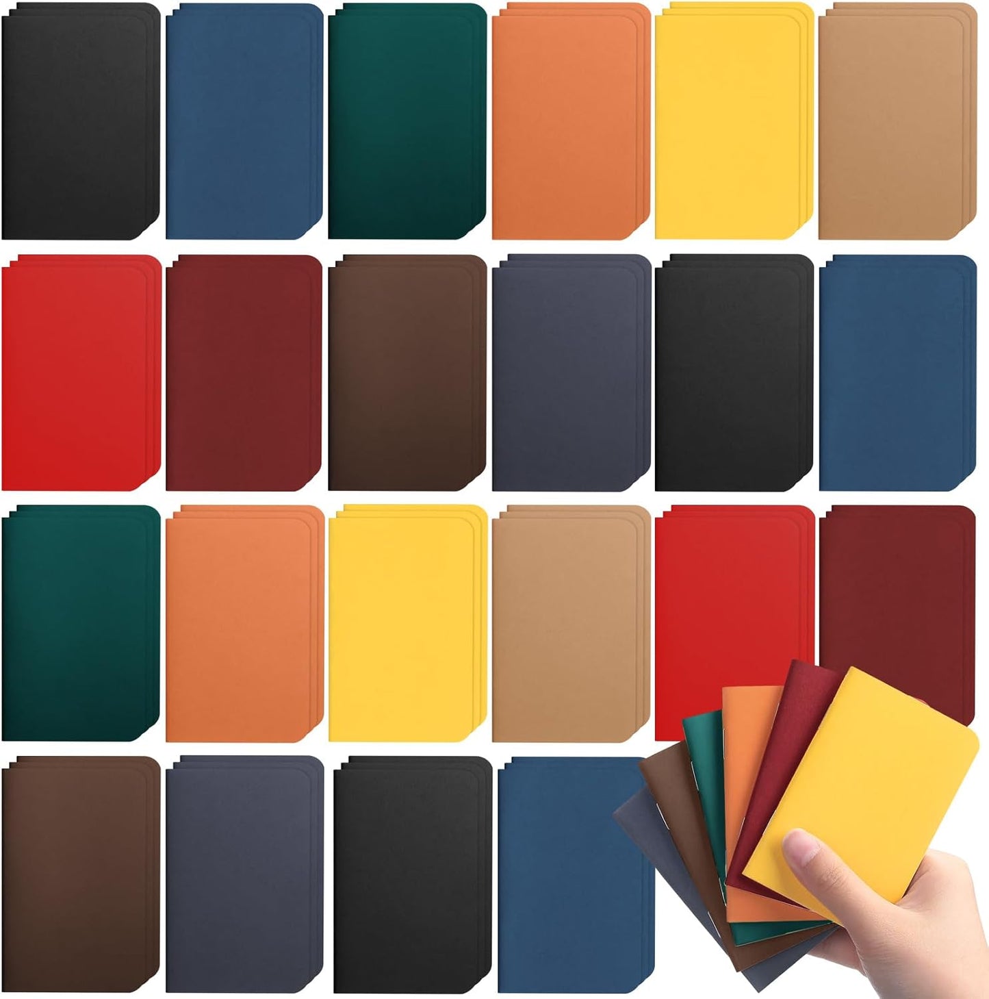 Lincia Bulk Pocket Notebook 2.5" x 4" Mini Notebooks First Day of School Small Wallet Notebooks Tiny Colored Purse Journals Lined Notepad for Kids Student Back to School Supplies(Classic Color,30 Pcs)