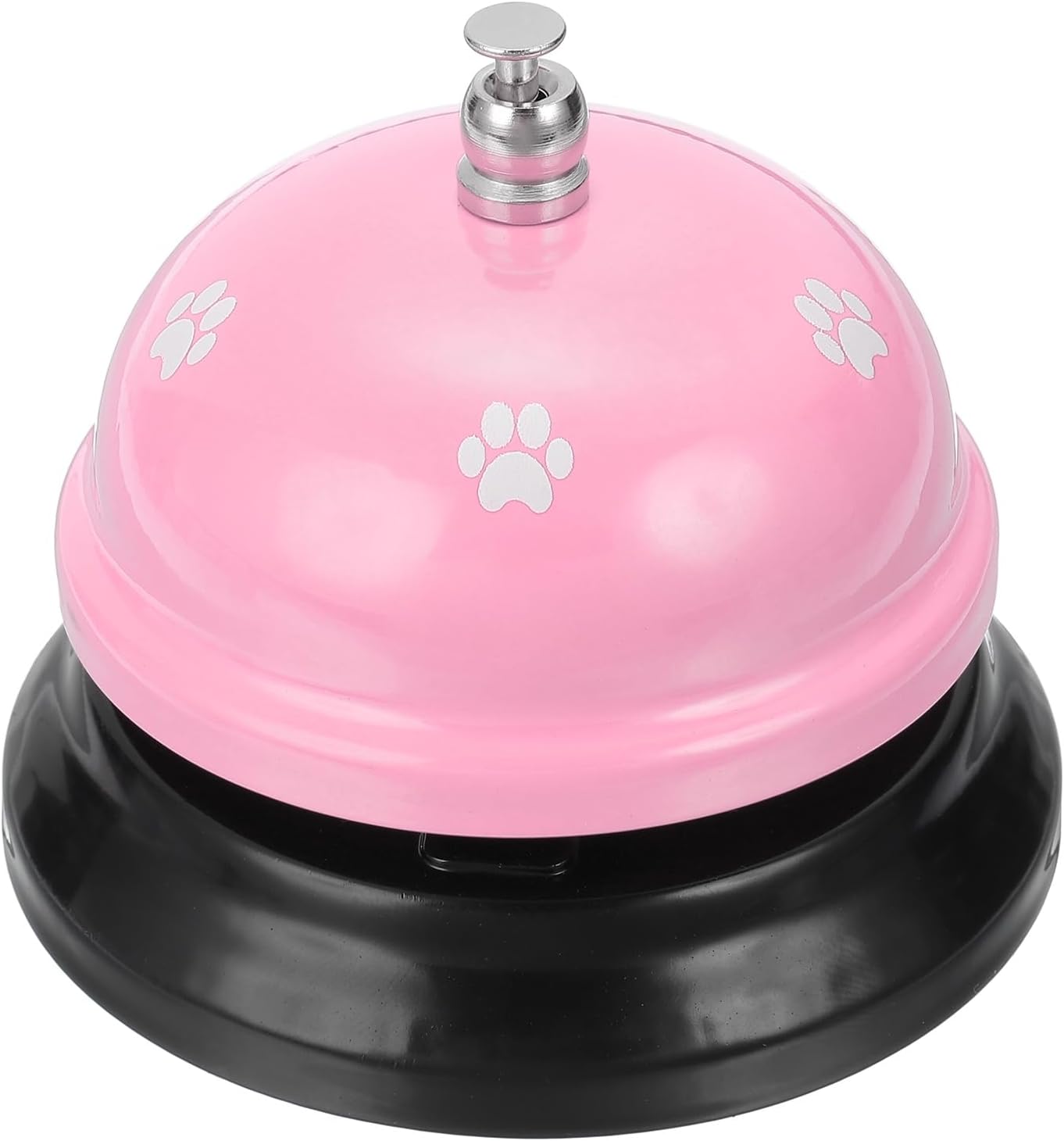 uxcell Desk Service Call Bell, 2.95 Inch Metal Dinner Service Bell Ring for Hotel Restaurant Reception Area and Wedding Party Events, Light Pink