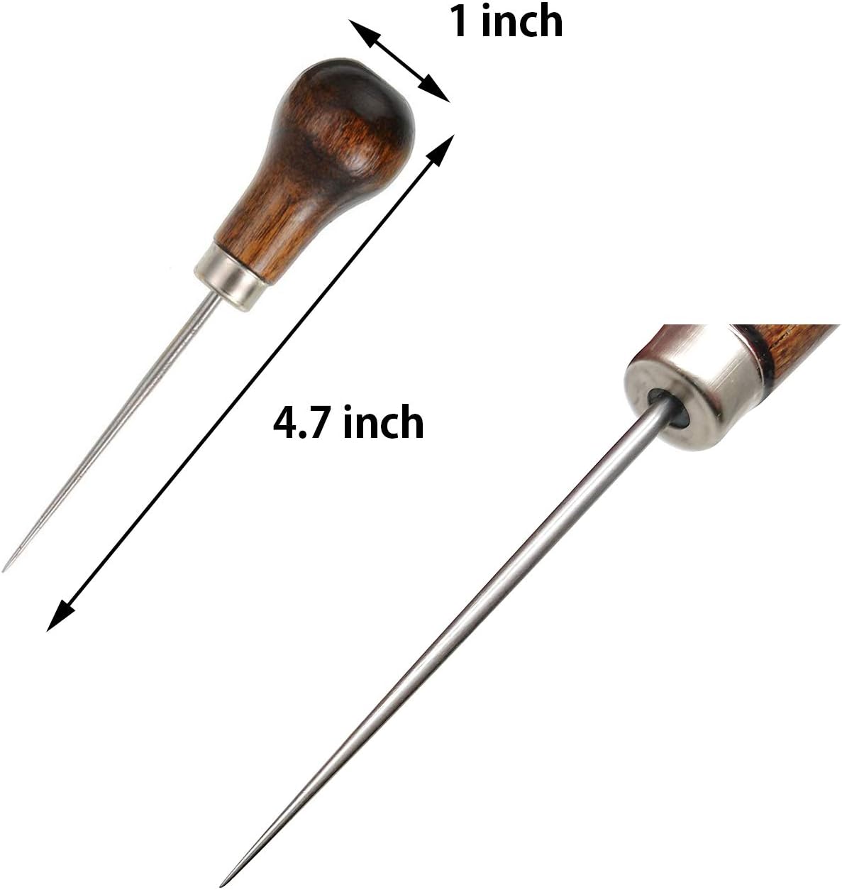 11 Pieces Bookbinding Kit Starter Tools Set Bone Folder Paper Creaser, Waxed Thread, Awl, Large-Eye Needles for DIY Bookbinding Crafts and Sewing Supplies