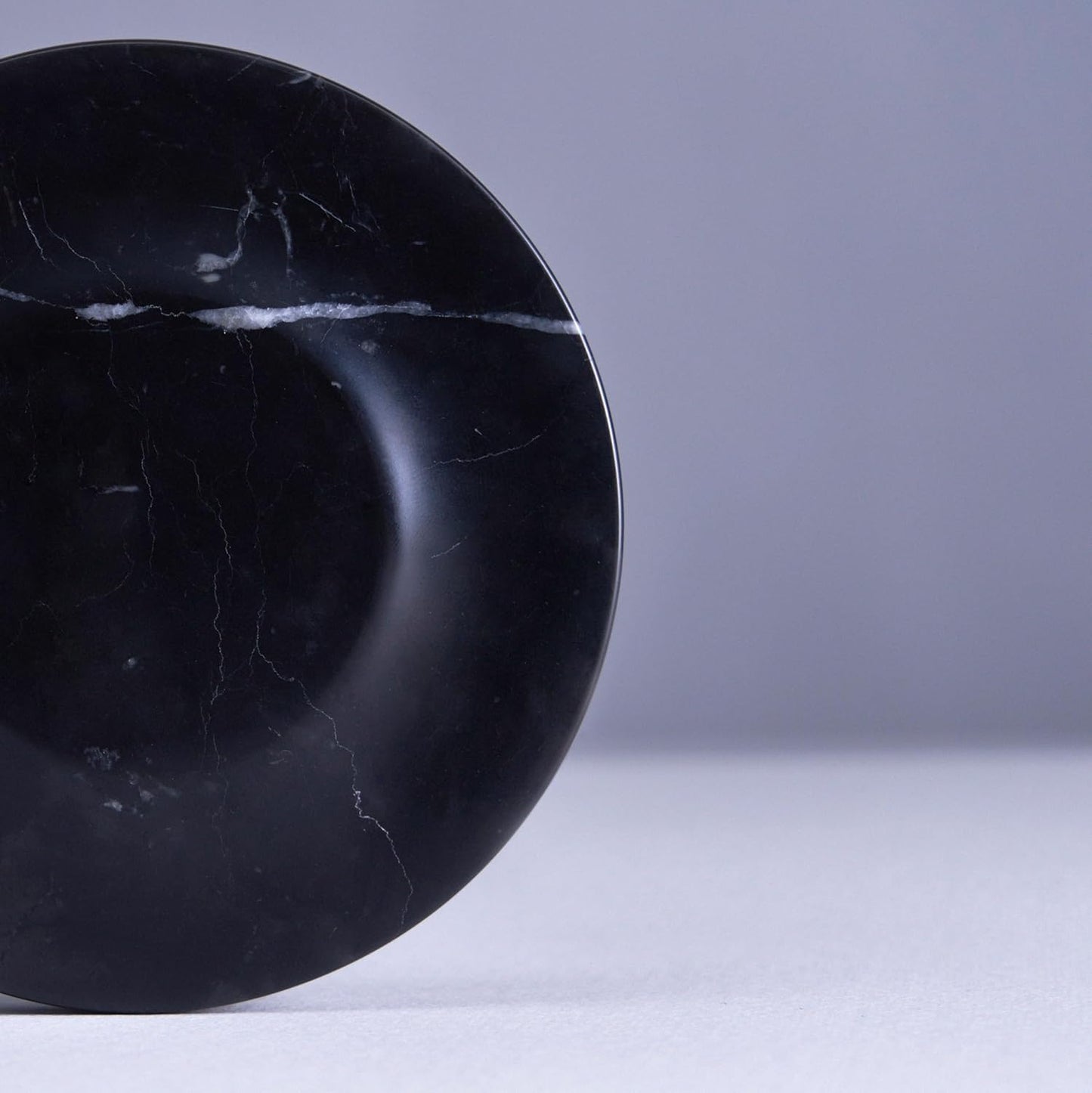 Einova Classic Stone – Marble Wireless Charging Pad Designed in Italy, Integrated 6 ft USB-C Cable, Smartphones, Wireless Earbuds, Smartwatches – Black Marquina Marble