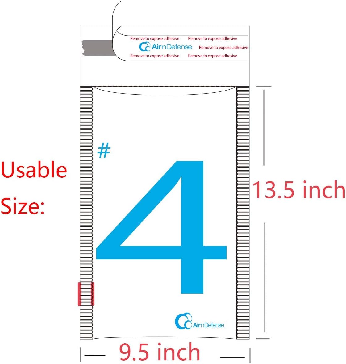 100/200/300/400/500/1000 pcs #4 9.5x14.5 Poly Bubble Padded Envelopes Mailers Shipping Bags AirnDefense (300)