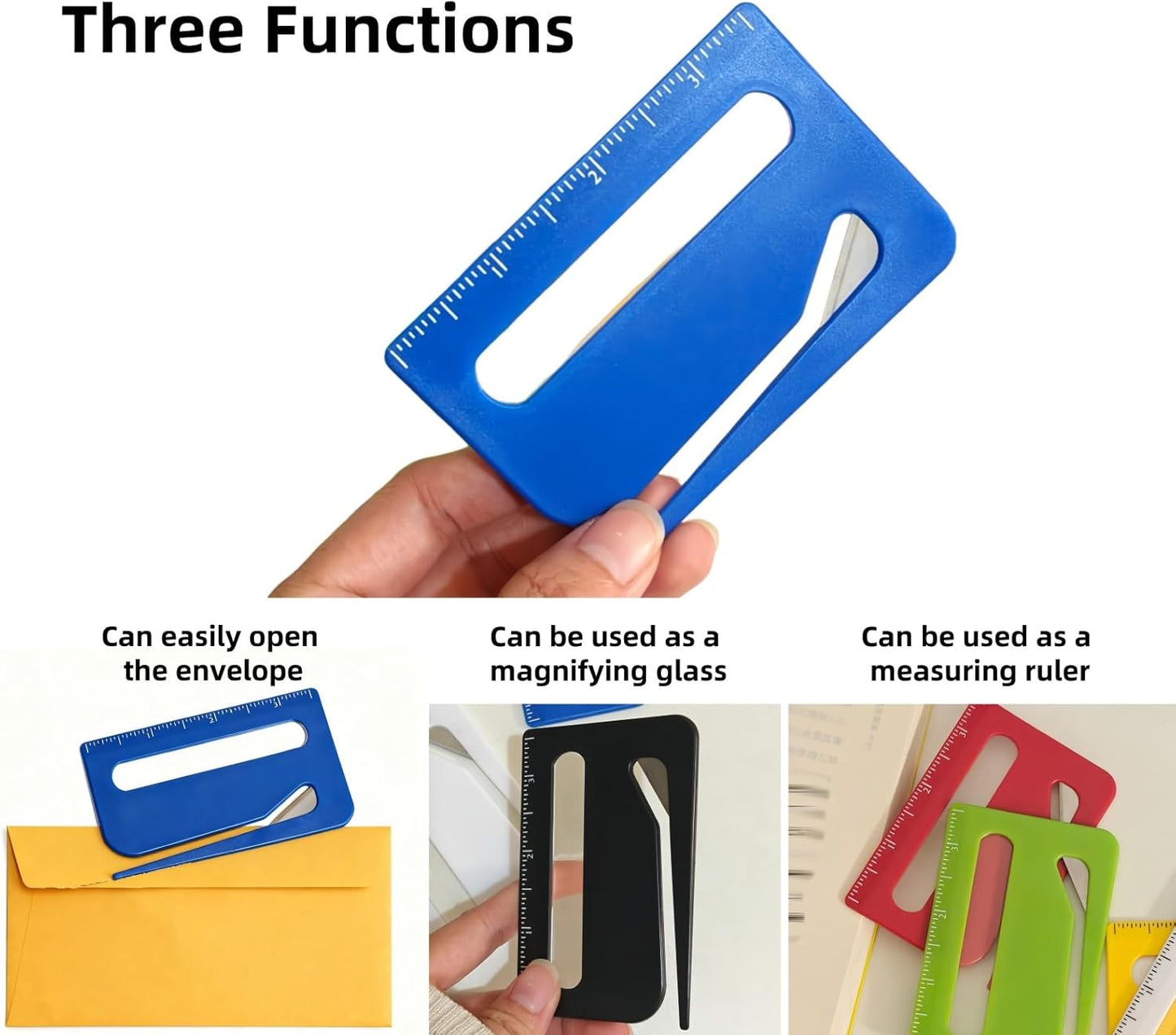 6 PCS Letter Opener and Envelope Slitter - Professional Mail Opener Tool for Letters, Bills, Packages with Safety Rounded Tip Design