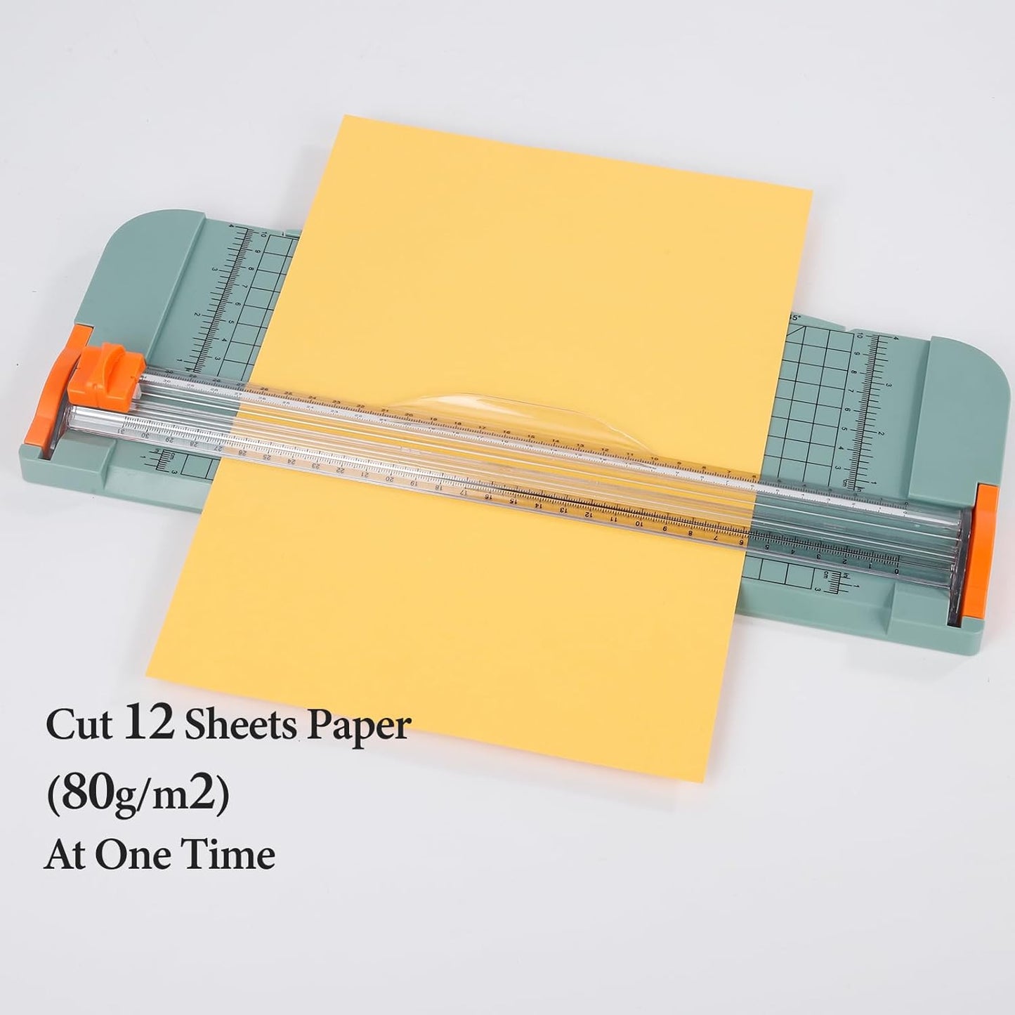 A4 Paper Cutter -12 Inch Paper Trimmer with 2pcs Replacement Blades with Safeguard Side Rulerfor Cut Gift Card,Coupon,Label, Cardstock,Photo