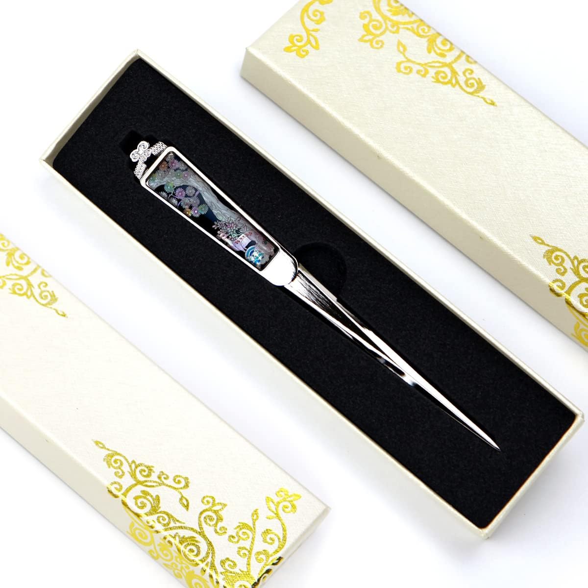 Envelope Opener Cutter Knife – 168mm Decorative Letter Opener for Envelopes, Boxes, Packages – Premium Rustproof Iron Letter Opener – Anti-Fingerprint Treatment (Colorful Deer)