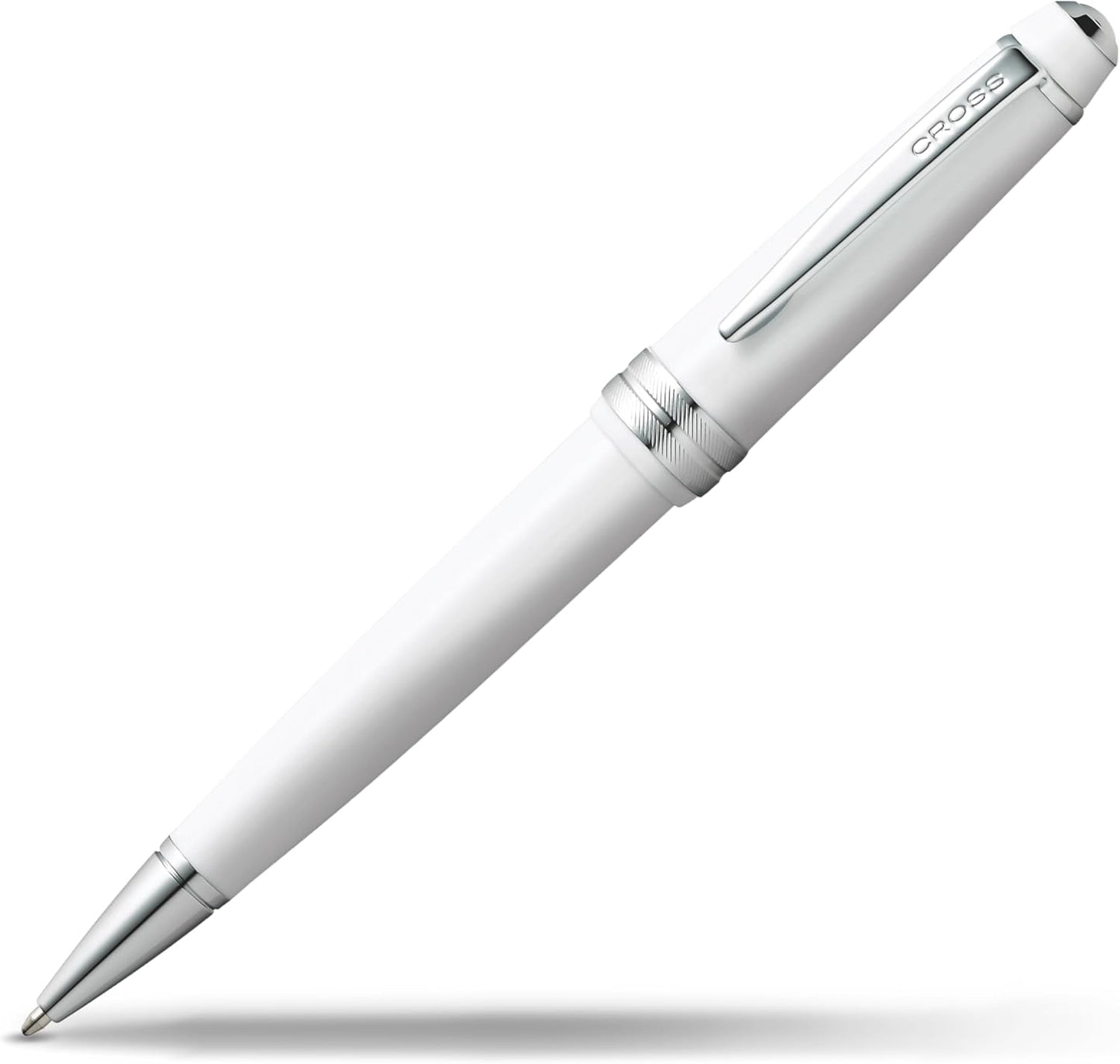 Cross Bailey Light Refillable Ballpoint Pen Presented in a Everyday Gift Box - Medium Point, Black Ink, Polished White