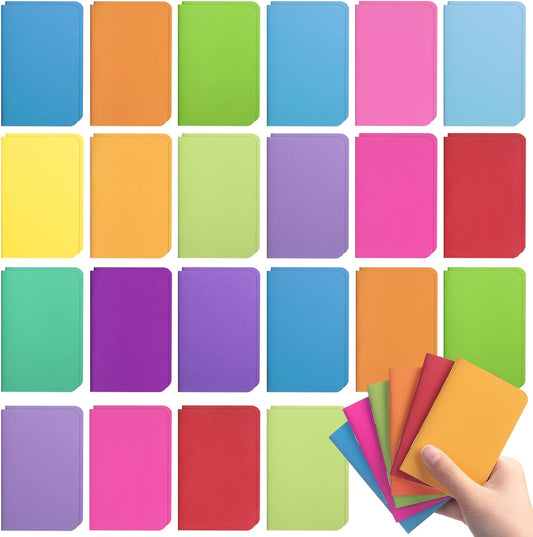 Lincia Bulk Pocket Notebook 2.5" x 4" Mini Notebooks First Day of School Small Wallet Notebooks Tiny Colored Purse Journals Lined Notepad for Kids Student Back to School Supplies(Fresh Color,30 Pcs)