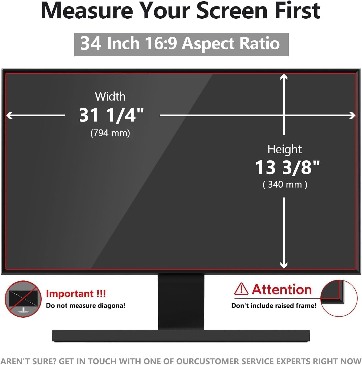 34 Inch Computer Privacy Screen Shield [2 Pack] for 21:9 Widescreen Desktop Monitor - Anti-Glare Blue Light Privacy Filter and Anti Spy Privacy Screen Protector Film
