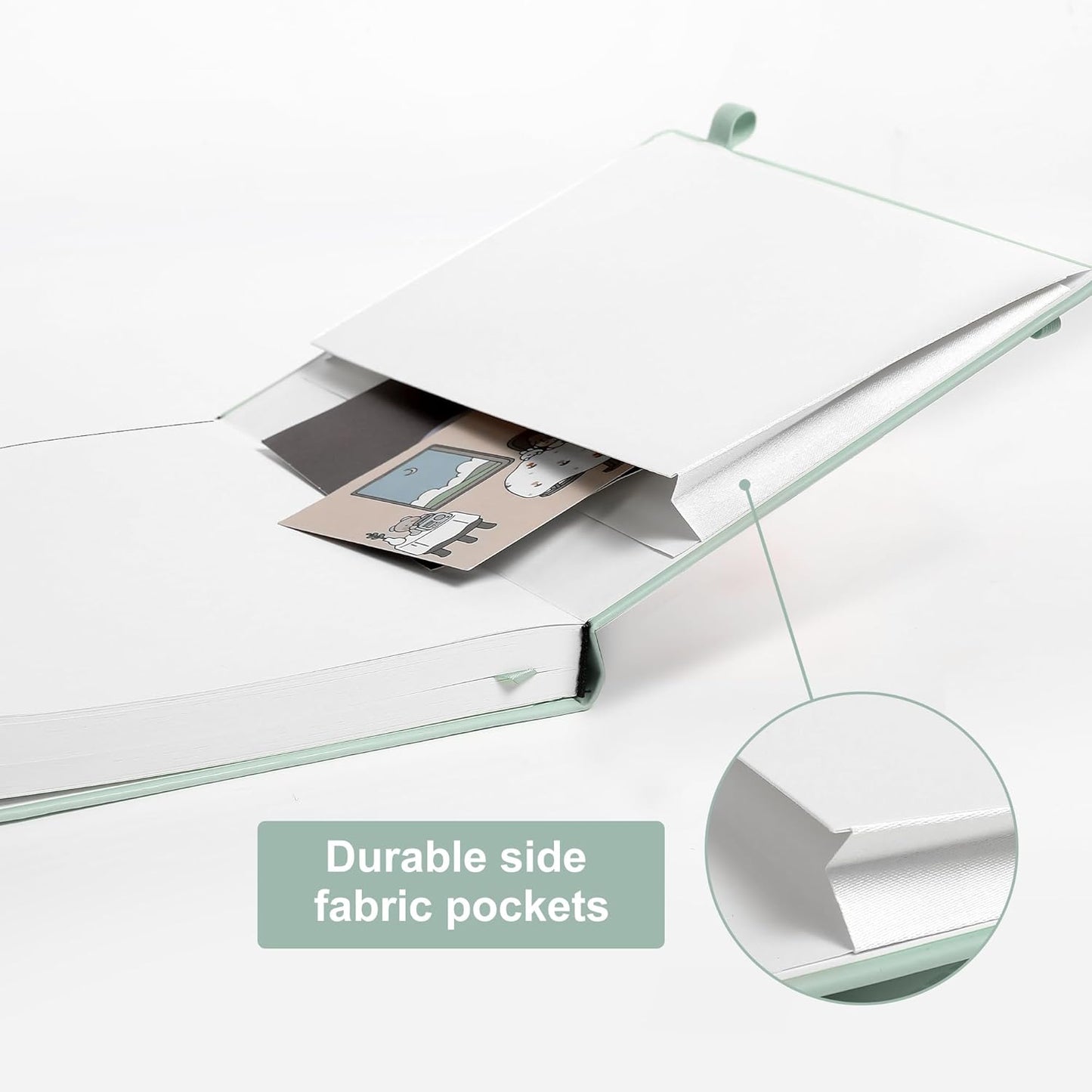 CAGIE Lined Journal Notebook, 320 Pages College Ruled Notebook, 100 Gsm Paper Thick Journal, B5 Hardcover Leather Journals for Writing Women Men, 7.6x10In, Green