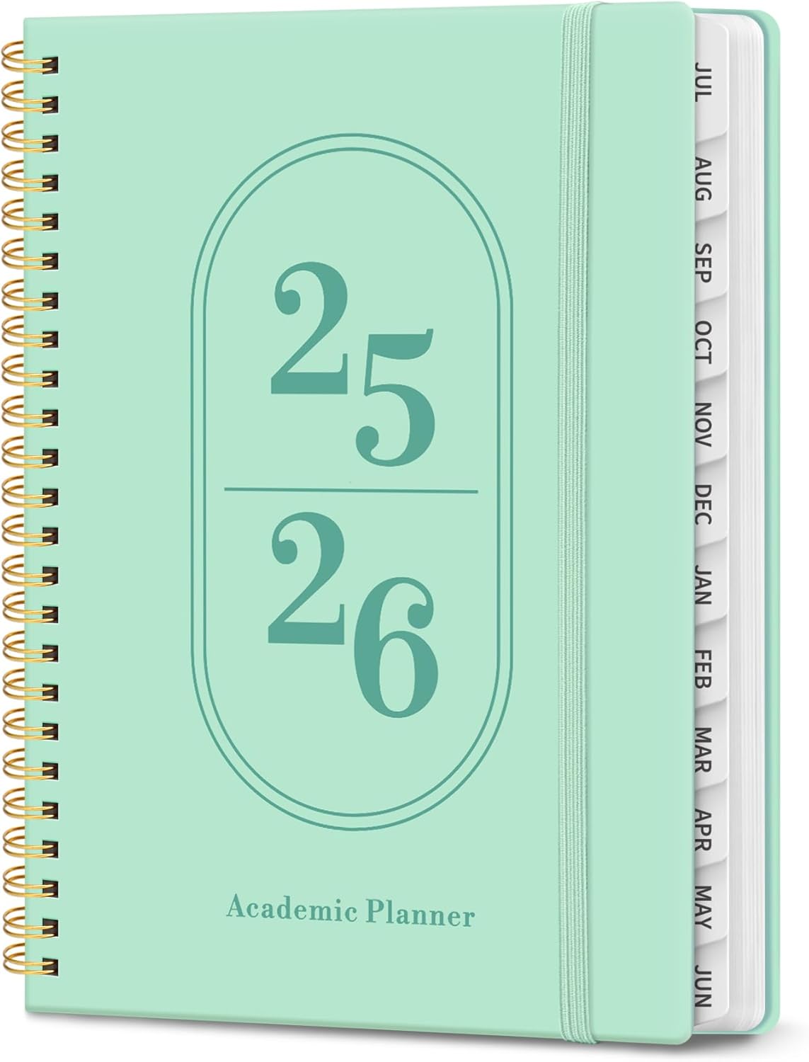 Planner 2025-2026, Academic Year Weekly and Monthly Calendar Planner, July 2025 - June 2026, Spiral Bound School Planning Tool, Perfect for Teacher, Student, Woman & Men - A5 (6.3" x 8.5"), Seafoam