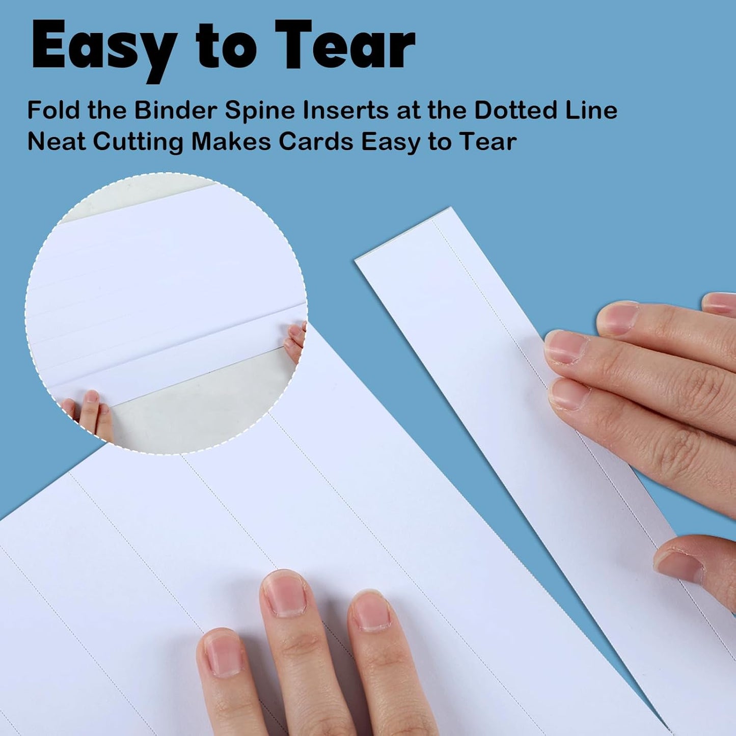 gisgfim 20 Sheets Binder Spine Inserts 1-1/2 Inch Spine Width White Binder Labels 92LB Printable Side Identifiers for Inkjet Laser Printers Cardstock View Binders Labels 5 Inserts/Sheet