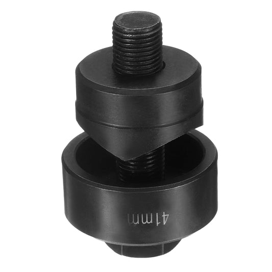 HARFINGTON Sheet Metal Punch Hole Punch 41mm Bearing Steel Precise Cutting Manual Knockout Kit with External Hex Shank for Metal Steel Plate Sink Stainless Steel, Black
