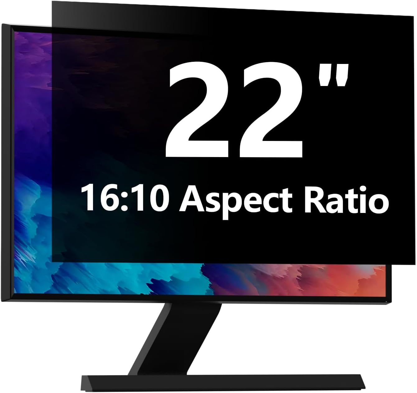 Computer Privacy Screen Protector 22 Inch with Hp Dell Acer Asus Samsung LG and More, Removable Security Shield Filter for 16:10 Aspect Ratio Monitor Like ViewSonic Sceptre AOC Koorui BenQ(22" Diagonal 16:10 1 Pack)