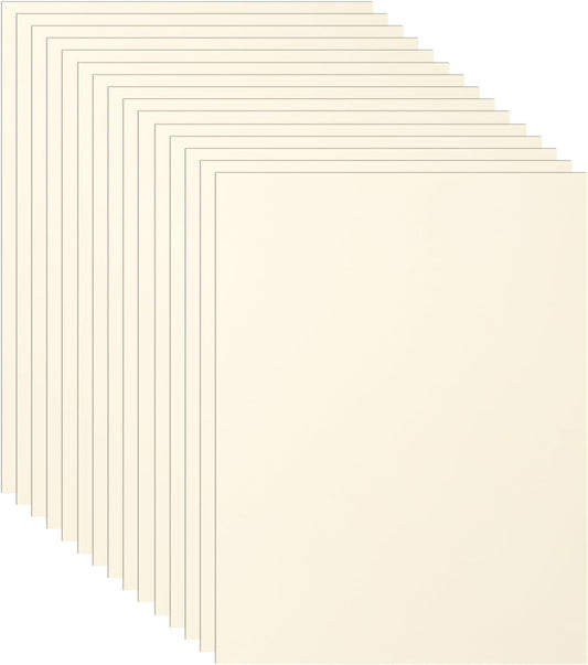 100 Sheets Cream Cardstock 8.5 x 11 Off White Paper, 75lb Premium Ivory Paper Card Stock for Wedding Invitations, Crafting, Memus, Cards Making, Certificate, Business Cards