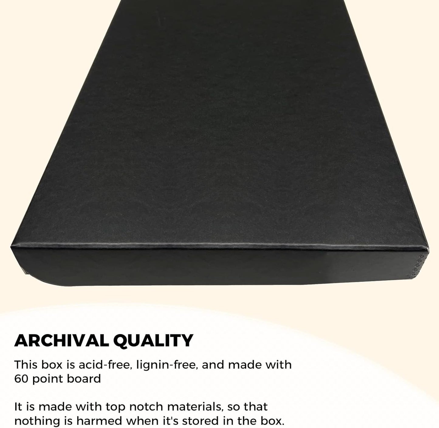 Golden State Art, Archival Folio Storage Box 13x19, Clamshell Design with Metal Edge, Preserve and Store Photos Documents Cards Prints Arts Crafts DIY, Black, Pack of 2