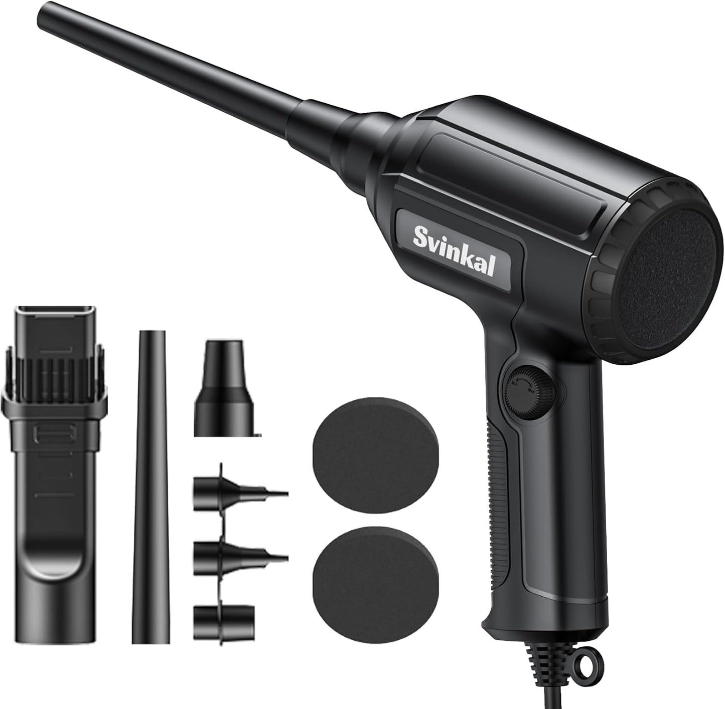 Compressed air Duster Electric 500W, Canned air Replacement, 40000RPM Air Blower, Stepless Speed, an AC dust Blower with 6ounces of Blowing Power for Computer Keyboards etc Electronic Duster