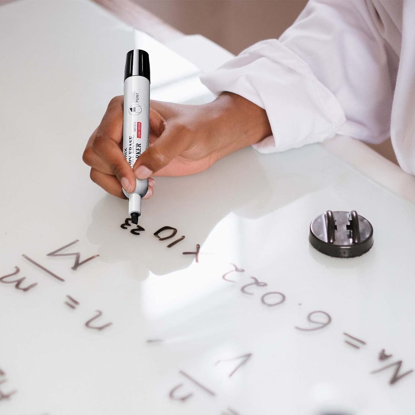 Comix Dry Erase Markers, Black Color, 4 Sets of 36 Markers, 144 Markers Total, Chisel Tip Whiteboard Makrers for Teachers Office & School Supplies