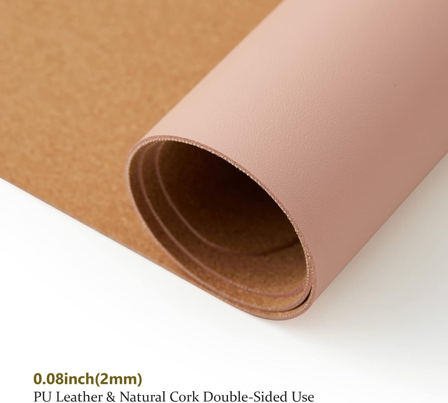 Cork Desk Mat - Dual-Sided Desk Pad for Office and Home - Desk Organization and Accessories - Ideal for Large Mouse Pad and Desk Mats on Top of Desks(Pink,31.5"x 15.7")