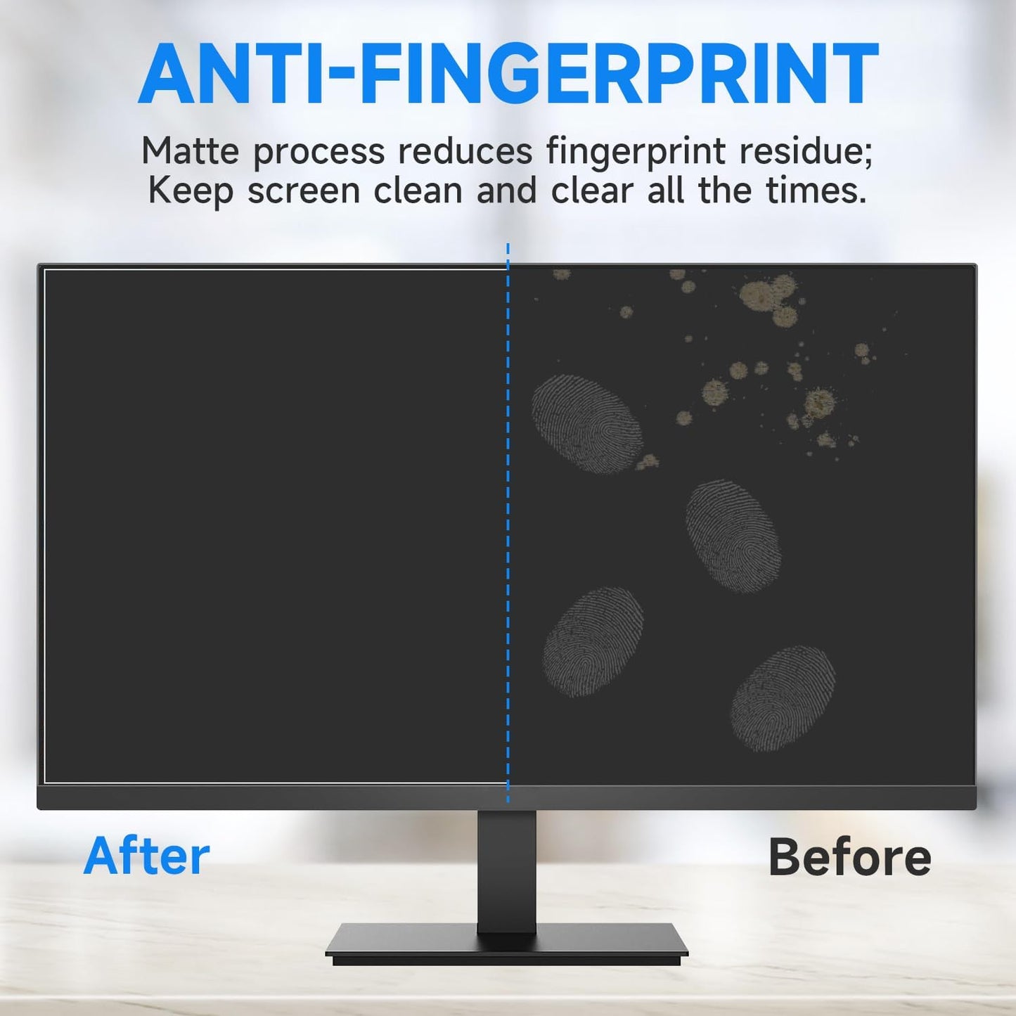 2 Pack 22 Inch 16:10 Display Anti Glare Screen Protector, Eye Protection Anti Scratch Matte Anti Glare Film for 22'' Computer Monitor