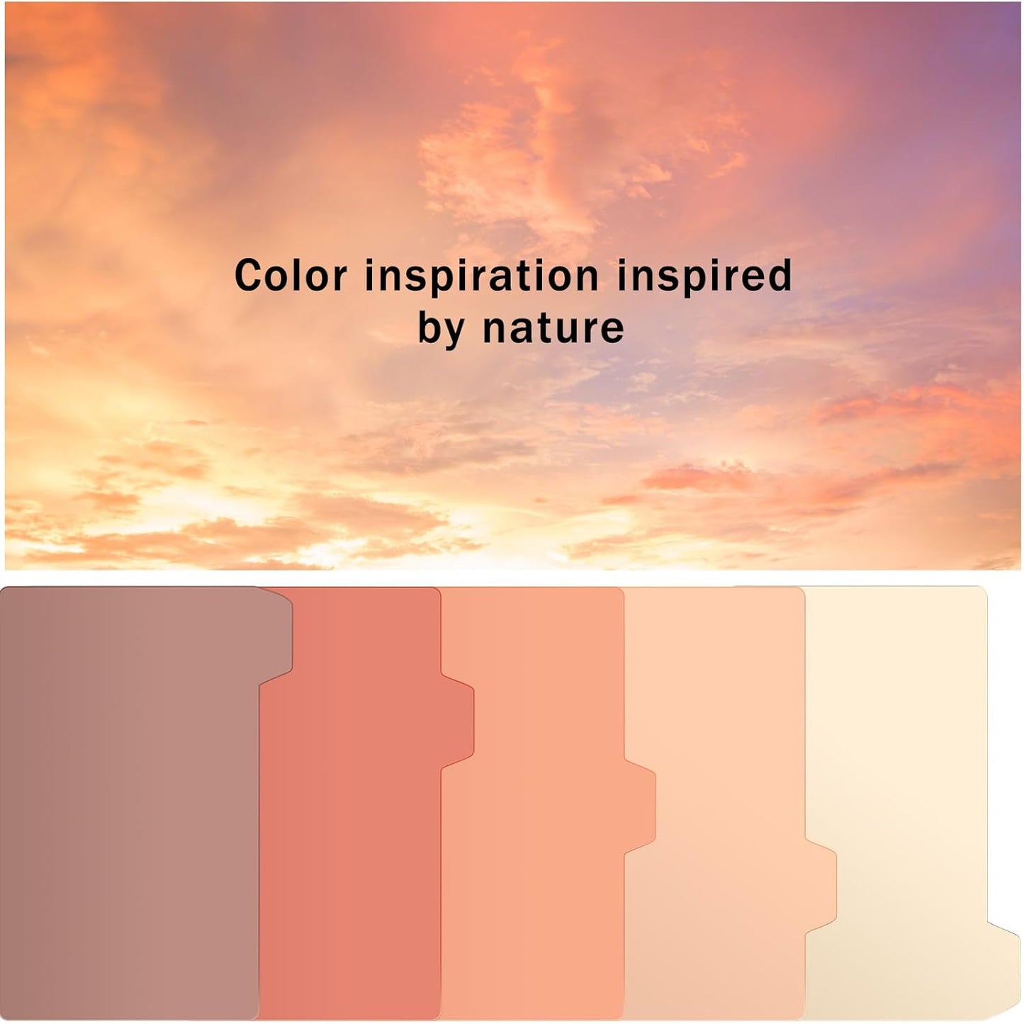 Harloon 52 Pcs Dry Erase Index Card Guide Set Include 50 Index Card Dividers 2 Number Alphabet Sticker with Tabs Photo Dividers for Office Business Back to School Supplies(3 x 5 Inch,Boho Rose)