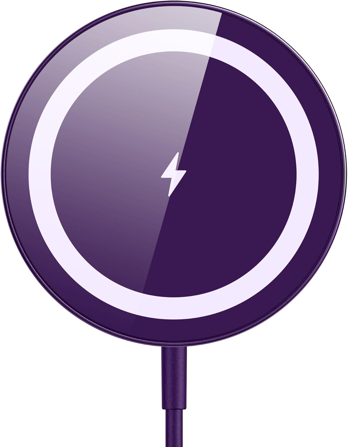 for Mag-Safe Charger, Magnetic Wireless Charger Made for iPhone 17/17 Pro/17 Pro Max/Air/16/15/14/13/12 Series, Mag Safe Charging Pad for AirPods Pro 3 2 (Purple)