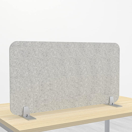 Freestanding Acoustic Desk Divider with Mount | Eco-Friendly Privacy Screen Panel | Noise Reducing Desk Partition | Tackboard Option & Easy to Install | Made from Recycled Plastic | Green - 18" X 23"