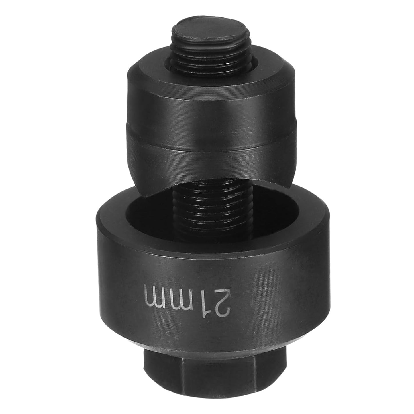 HARFINGTON Sheet Metal Punch Hole Punch 21mm Bearing Steel Precise Cutting Manual Knockout Kit with External Hex Shank for Metal Steel Plate Sink Stainless Steel, Black