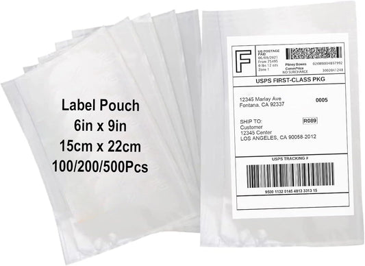 100 Pcs-6x9 Shipping Envelopes, Packing List Mailing Envelopes Clear Adhesive Shipping label sleeves Shipping Supplies for Small Businesses