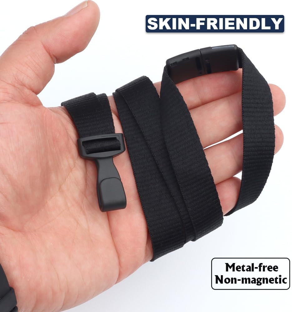 100 Pack Bulk Polyester Breakaway Lanyards with Plastic No Twist Clip & Safety Breakaway Clasp-Great for Radiology-School Hospital-MRI Safe-Neck Strap I.D. Badge Holders 36”(Black)