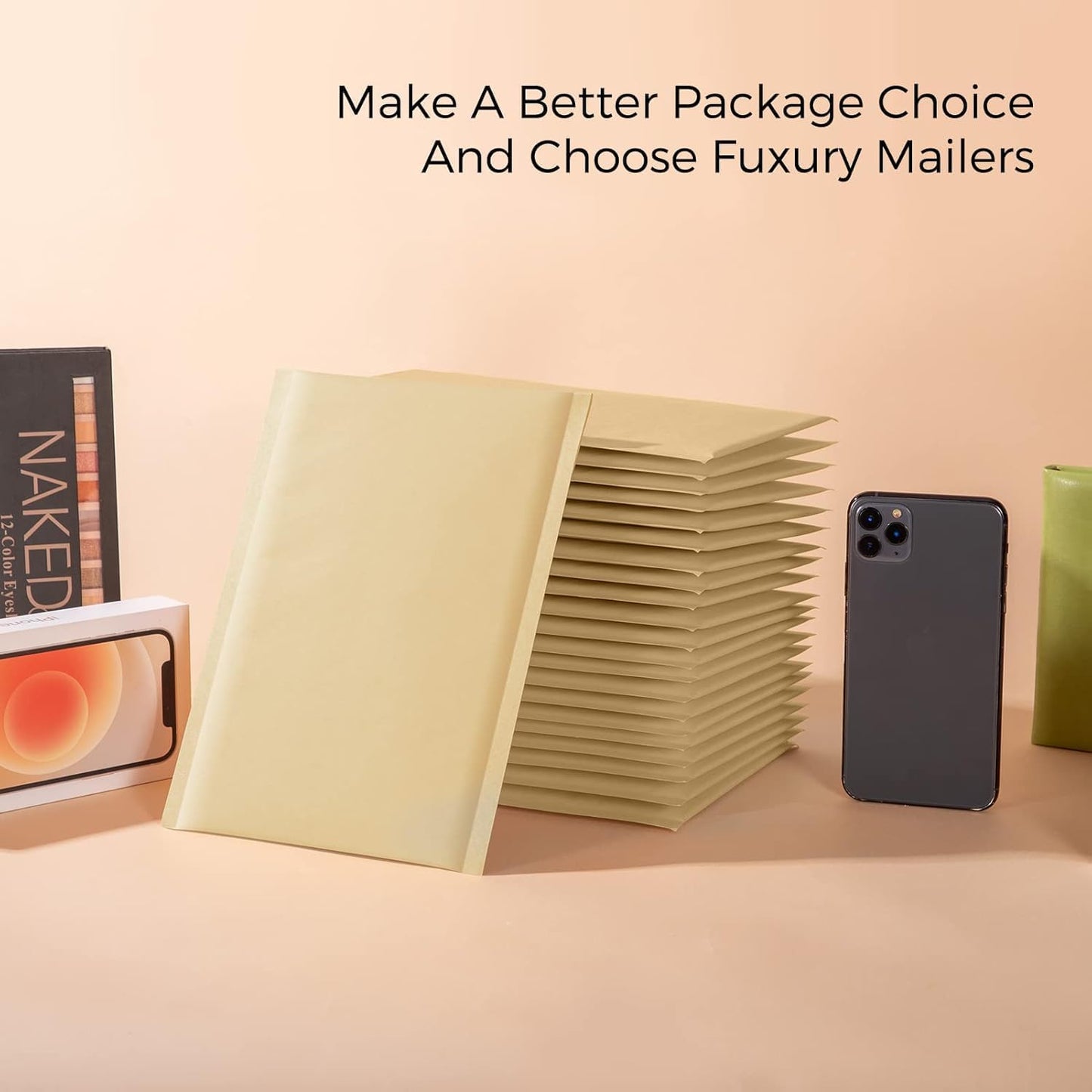 Fuxury Kraft Bubble Mailer 6x10" 600Pack Strong Adhesion Padded Envelopes Thick Bubble Envelopes Usable Size 6x9" Waterproof Cushioned Padded Mailers Packaging for Small Business #0 Brown